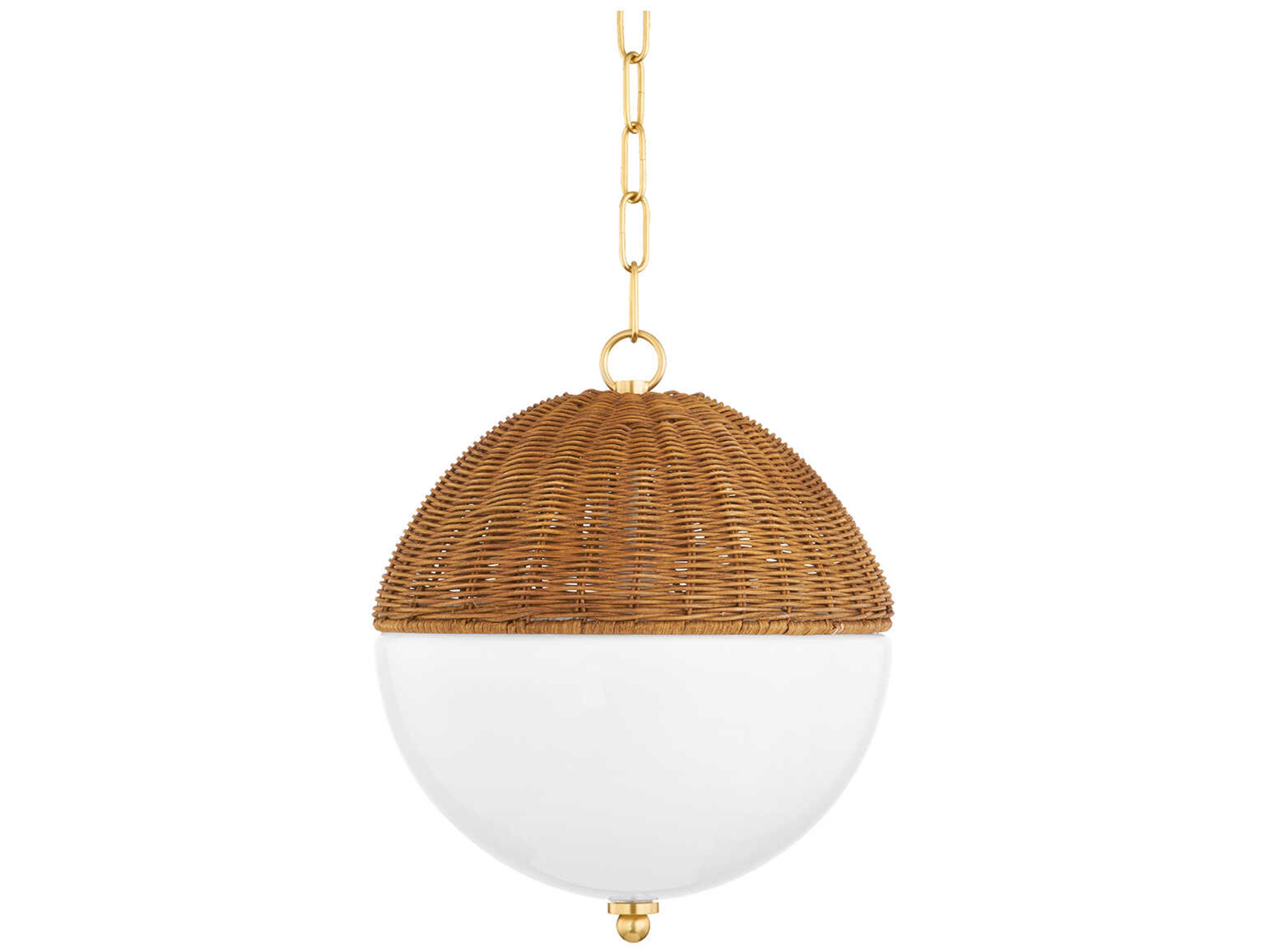 Mitzi Summer 1-Light Aged Brass Glass Globe Mini Pendant