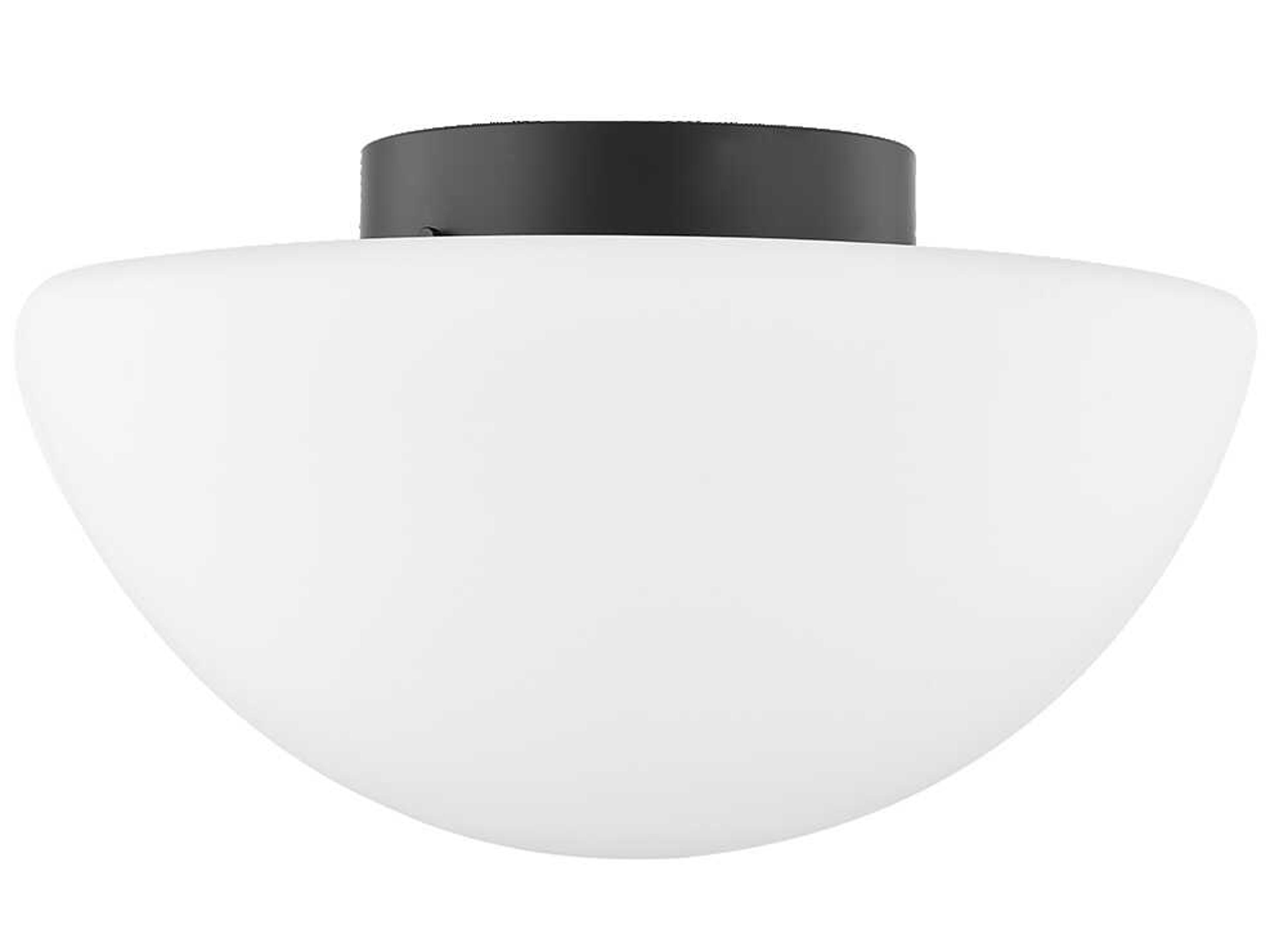 Mitzi Andrea 1-Light Soft Black Glass Bowl Flush Mount