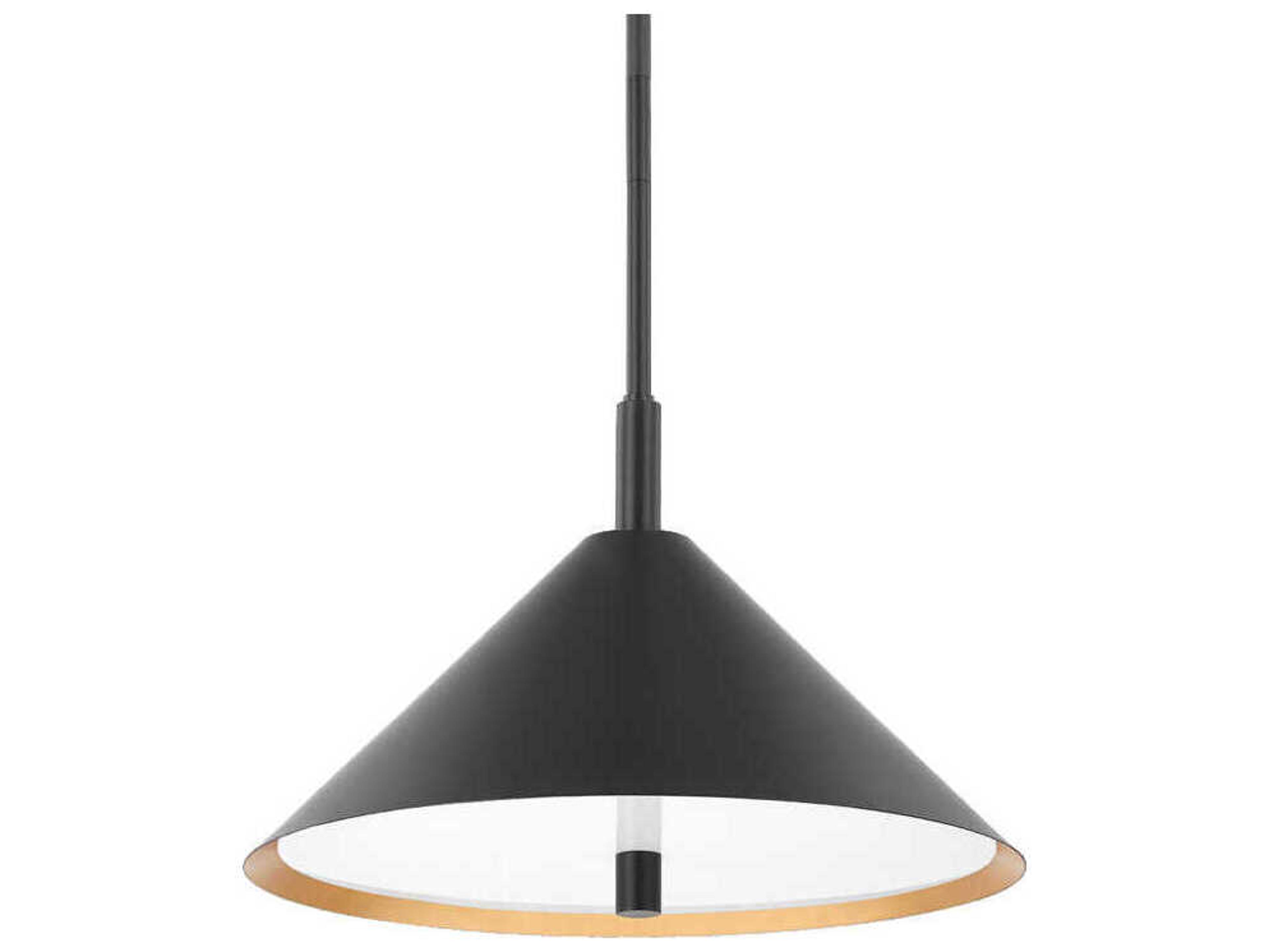 Mitzi Brianna 3-Light Gold Leaf Black Pendant