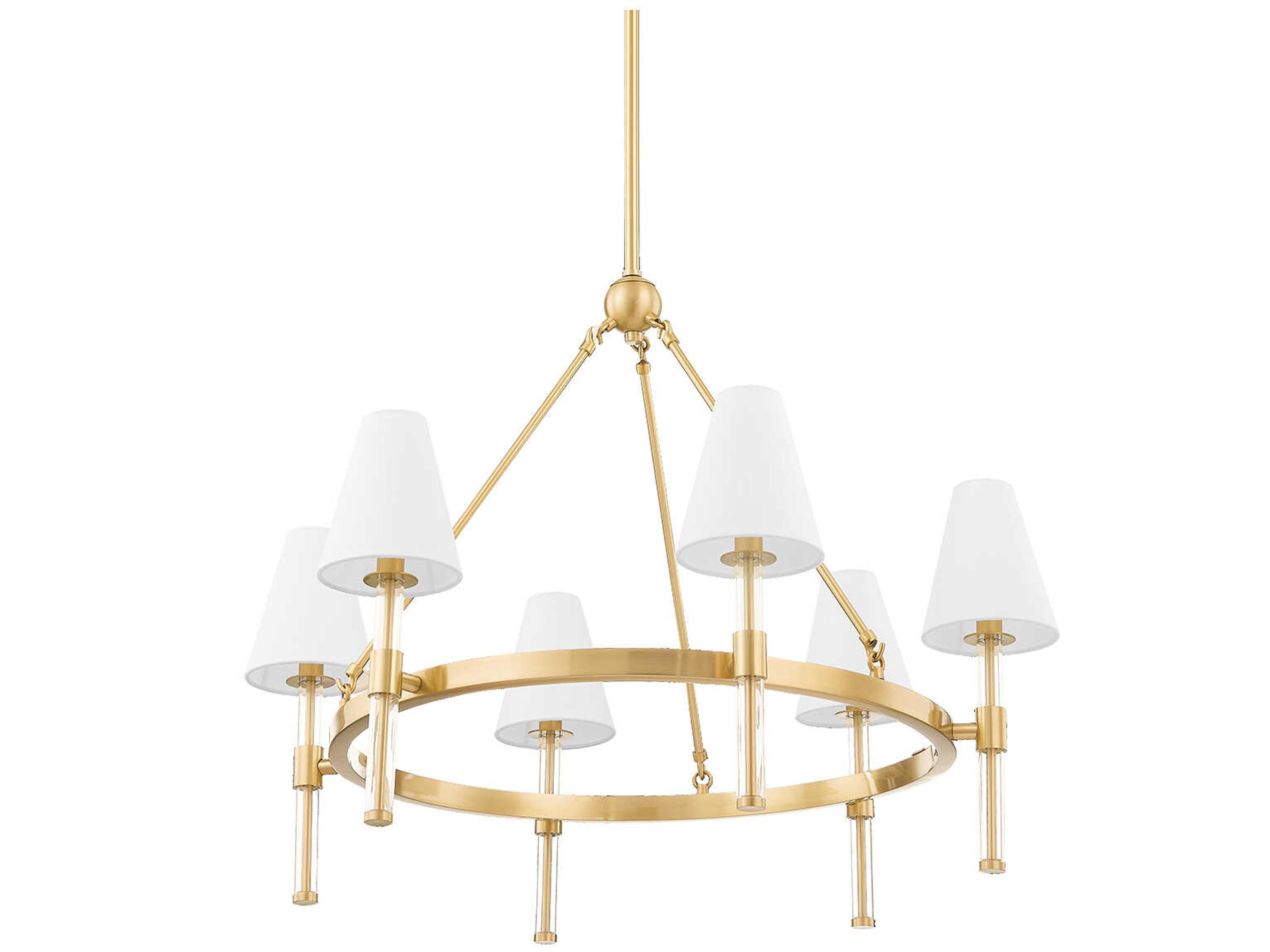 Mitzi Janelle 6-Light Aged Brass Chandelier