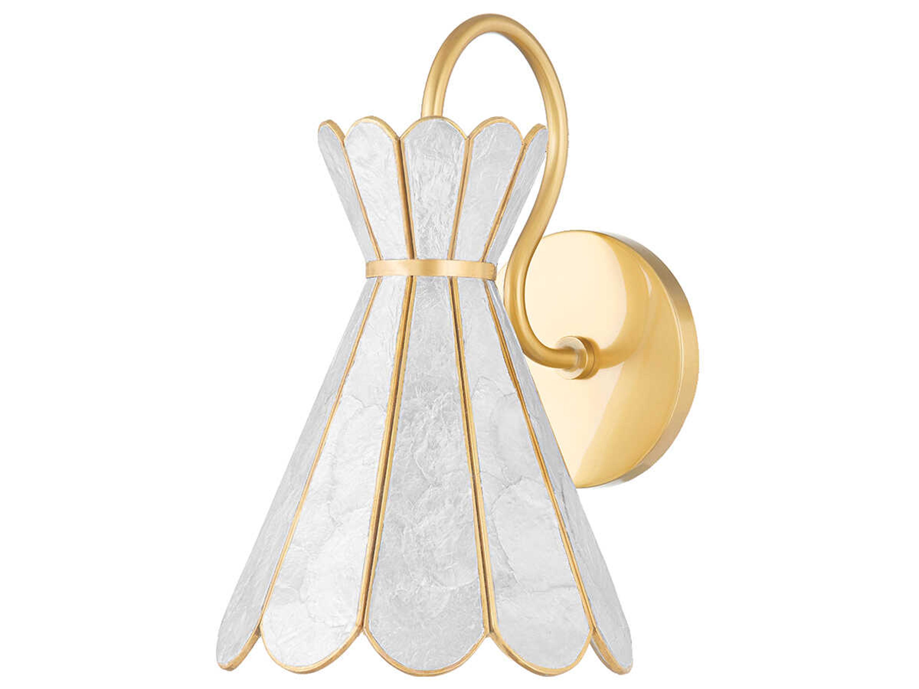 Mitzi Lyra 1-Light Aged Brass Wall Sconce