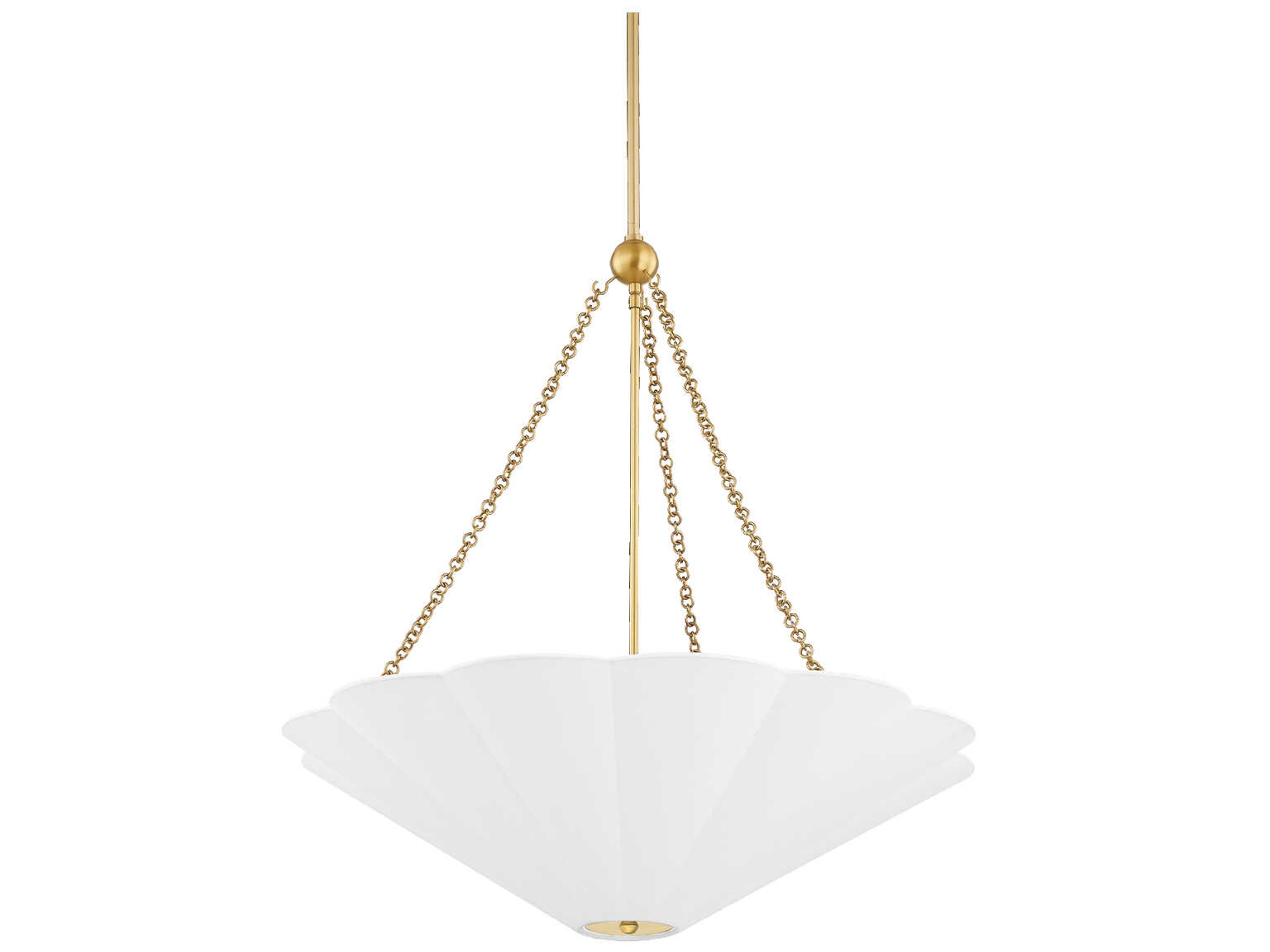 Mitzi Alana 3-Light Aged Brass Empire Pendant