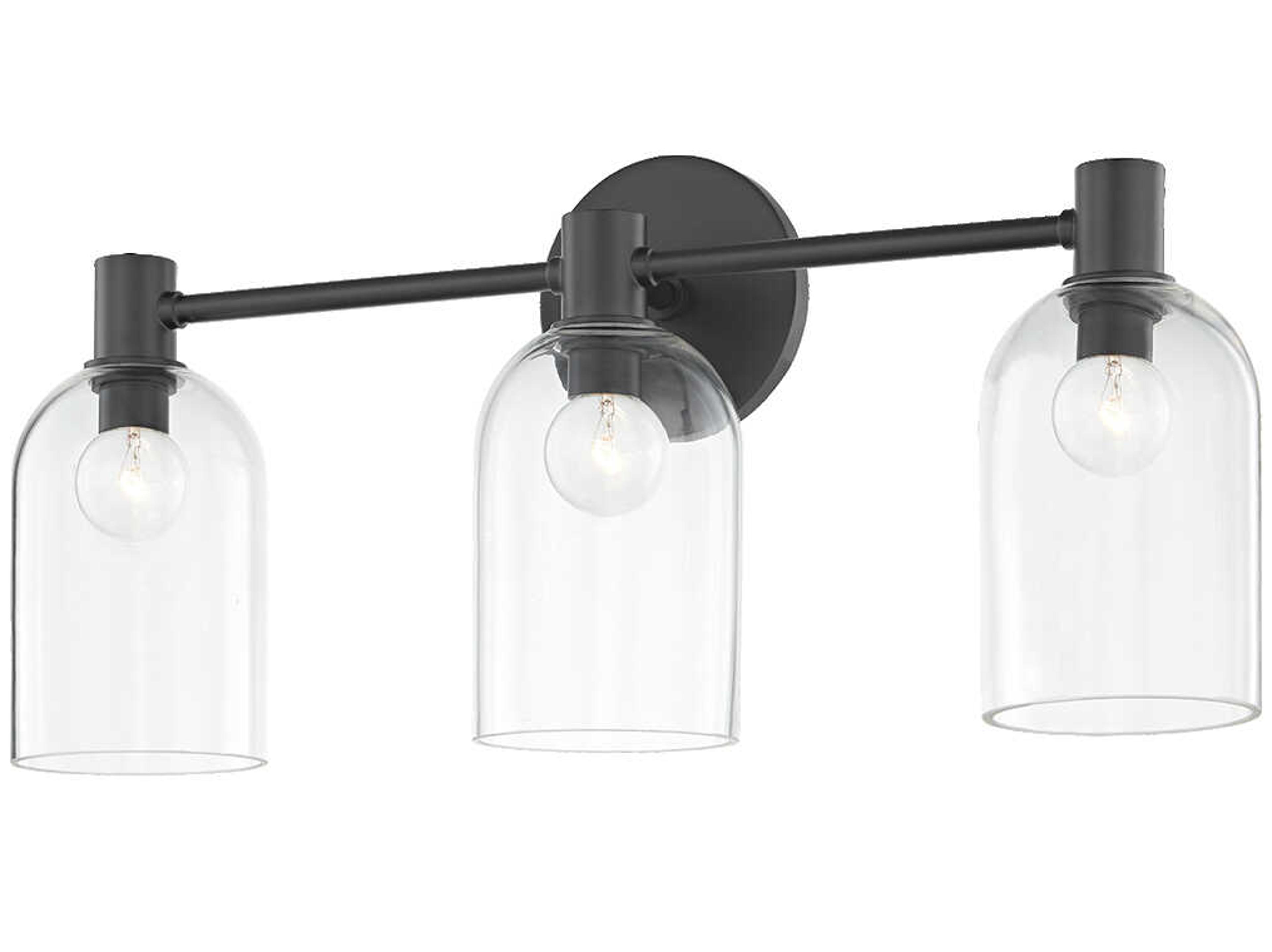 Mitzi Paisley 1-Light Soft Black Glass Vanity Light