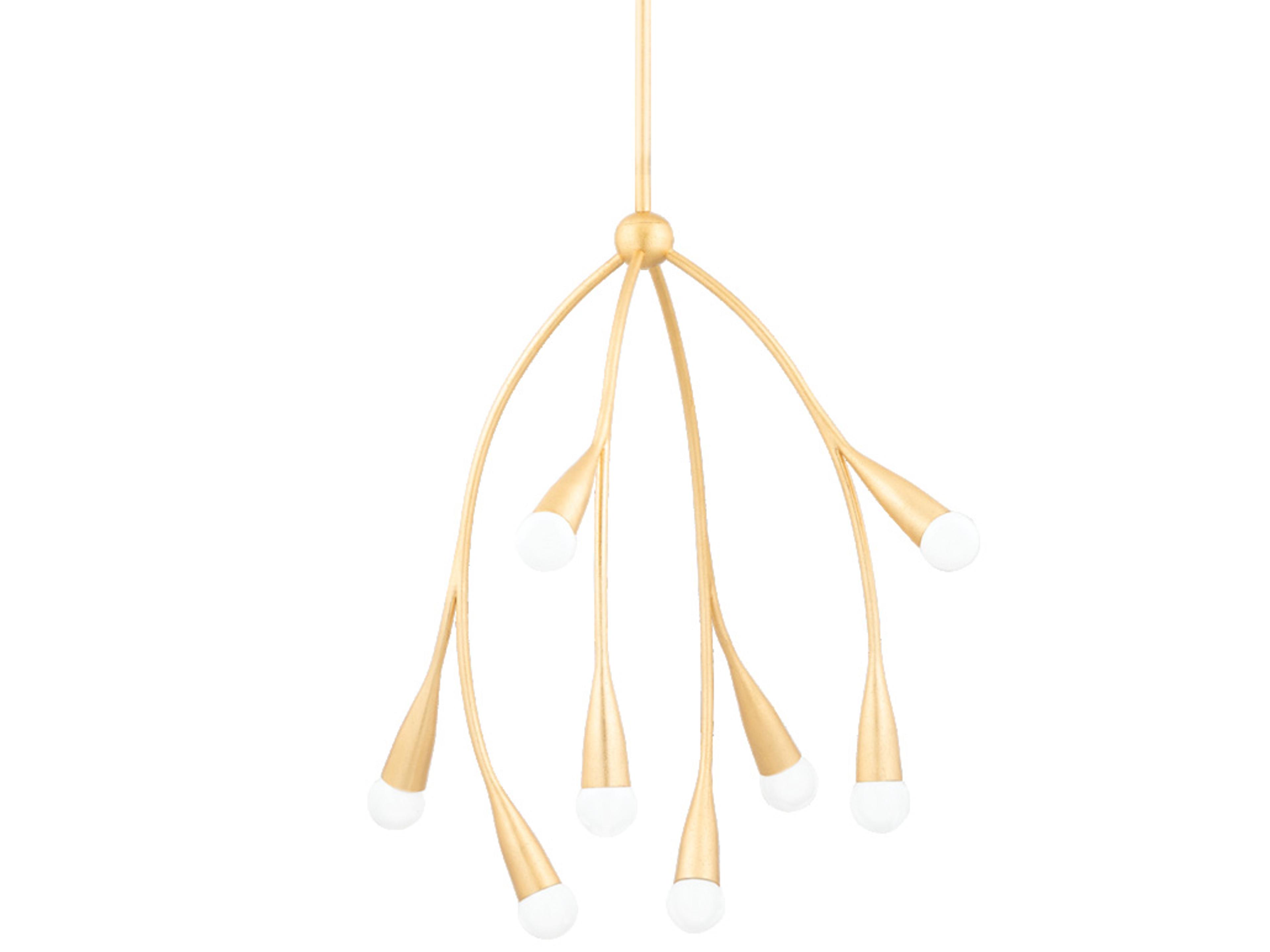 Mitzi Elsa 8-Light Gold Leaf Candelabra Chandelier