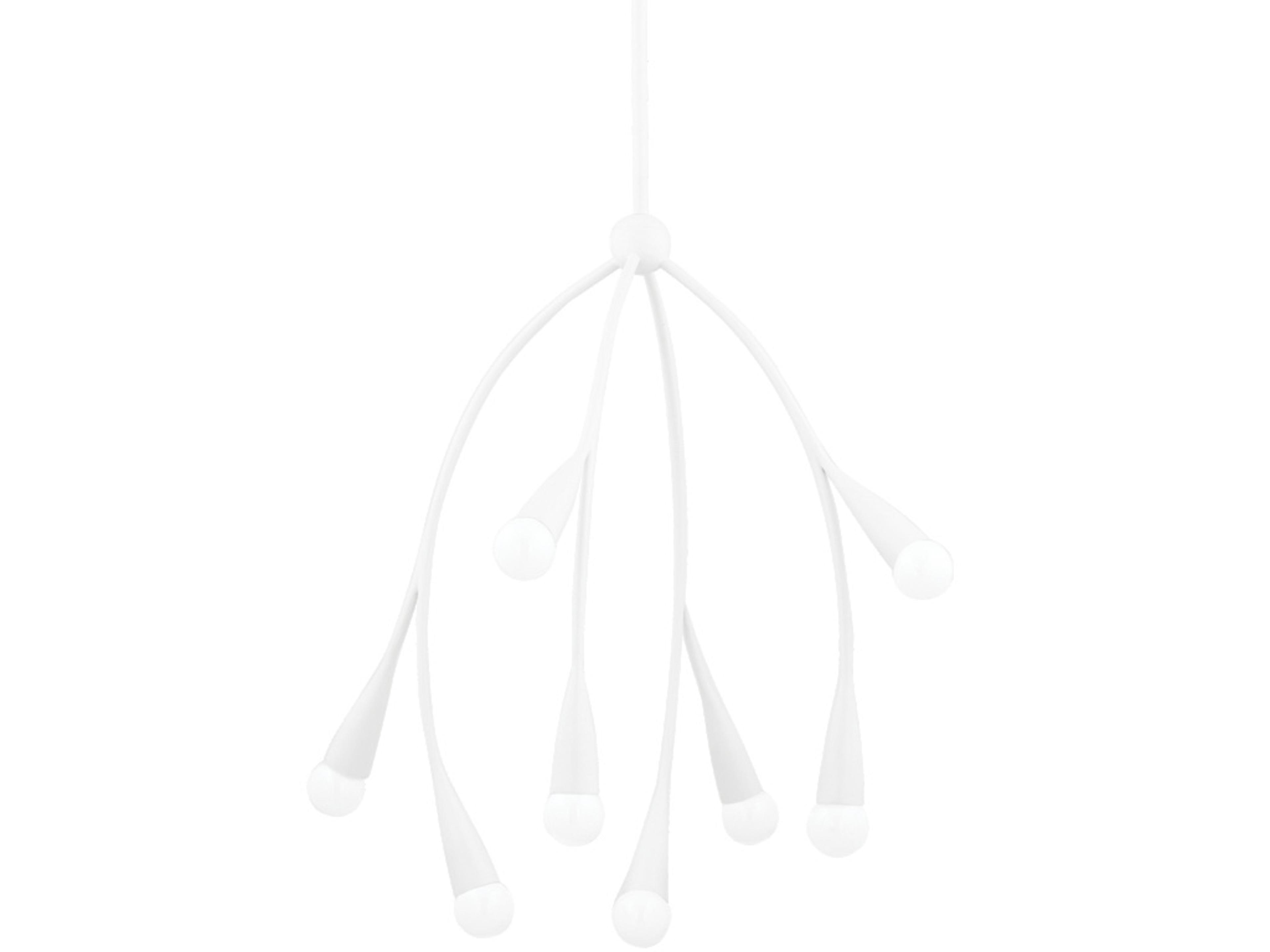 Mitzi Elsa 8-Light Textured White Candelabra Chandelier