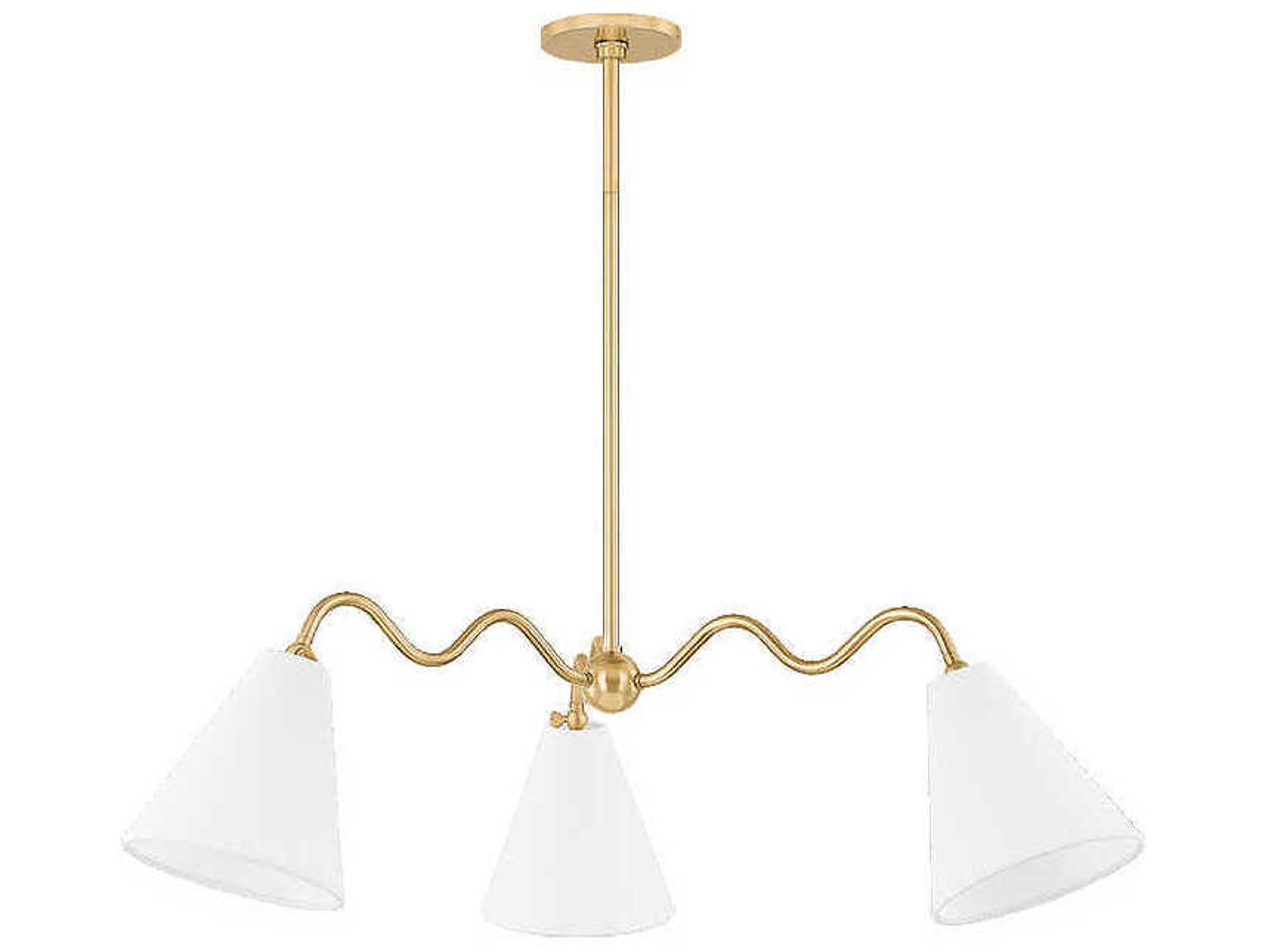 Mitzi Onda 3-Light Aged Brass Chandelier