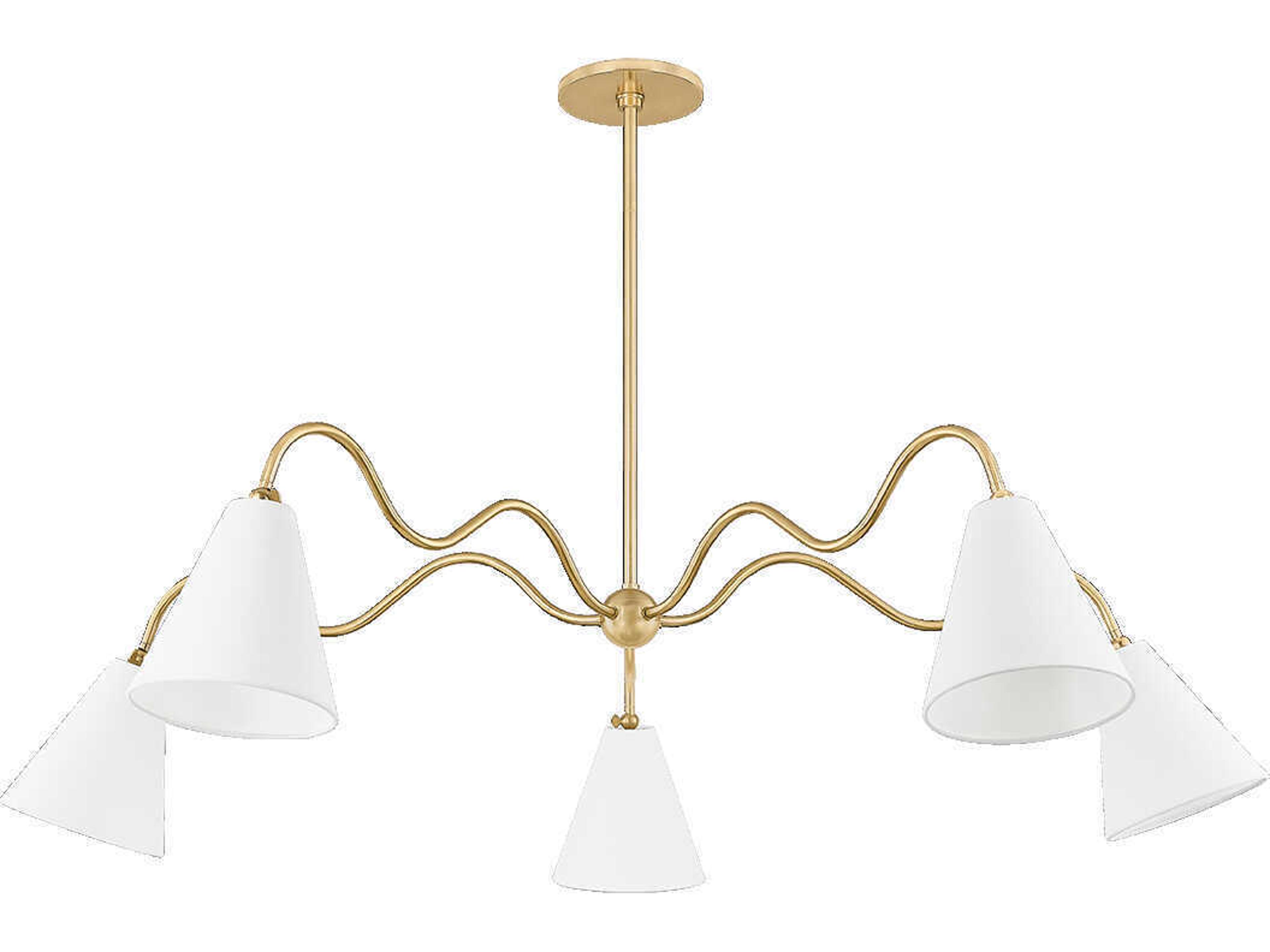 Mitzi Onda 5-Light Aged Brass Chandelier
