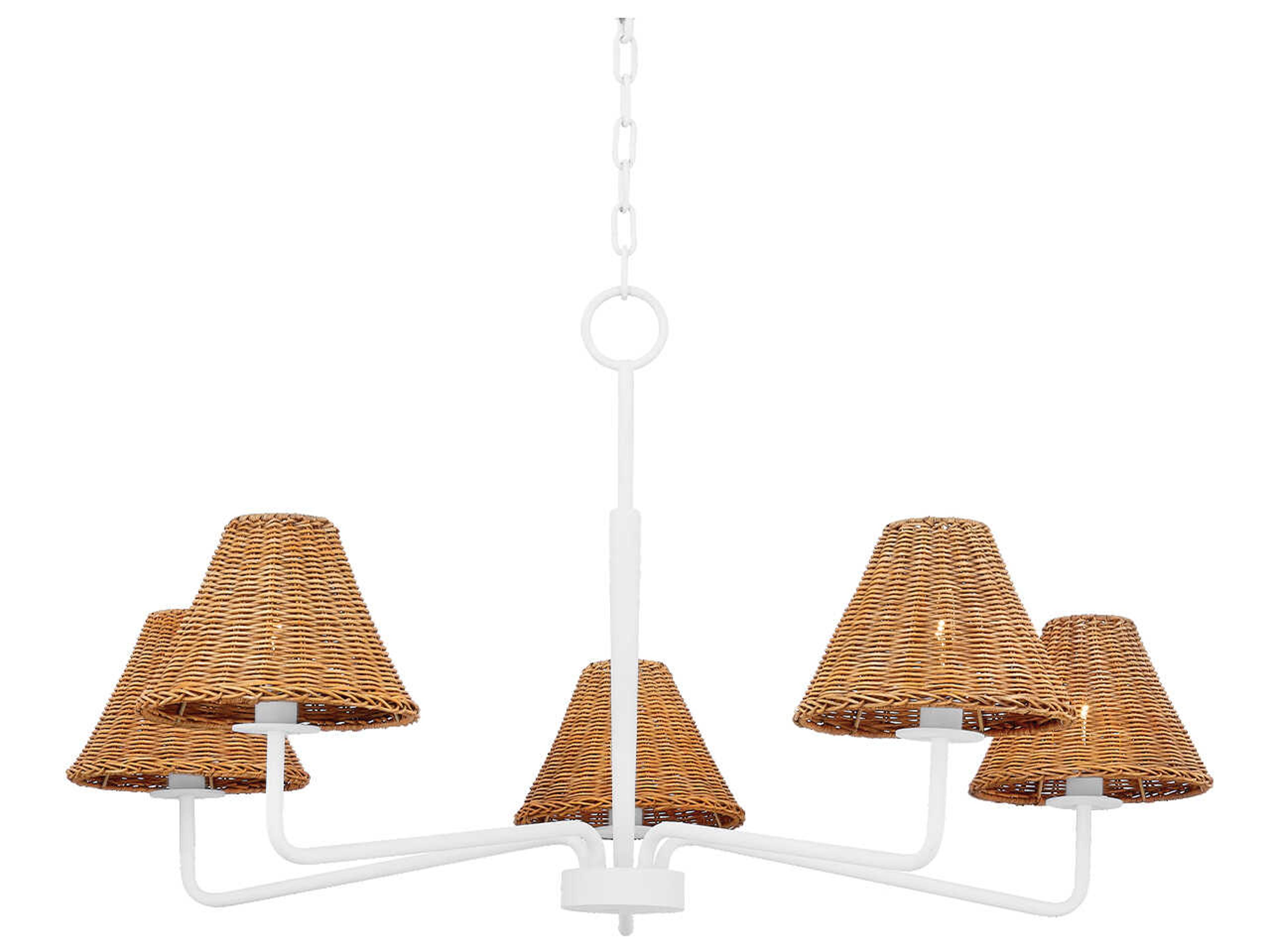 Mitzi Issa 5-Light Texture White Empire Chandelier