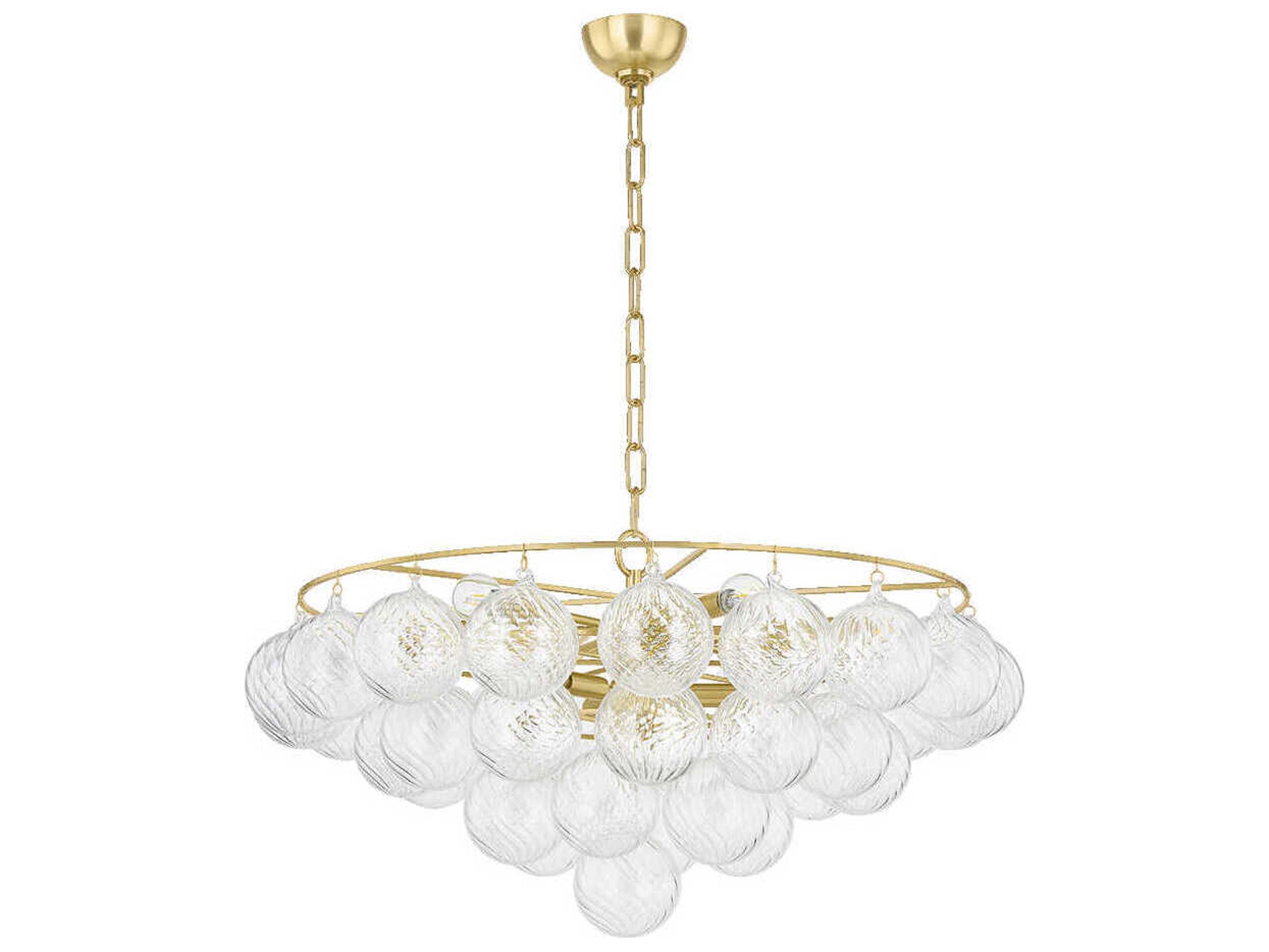Mitzi Mimi 9-Light Aged Brass Globe Chandelier