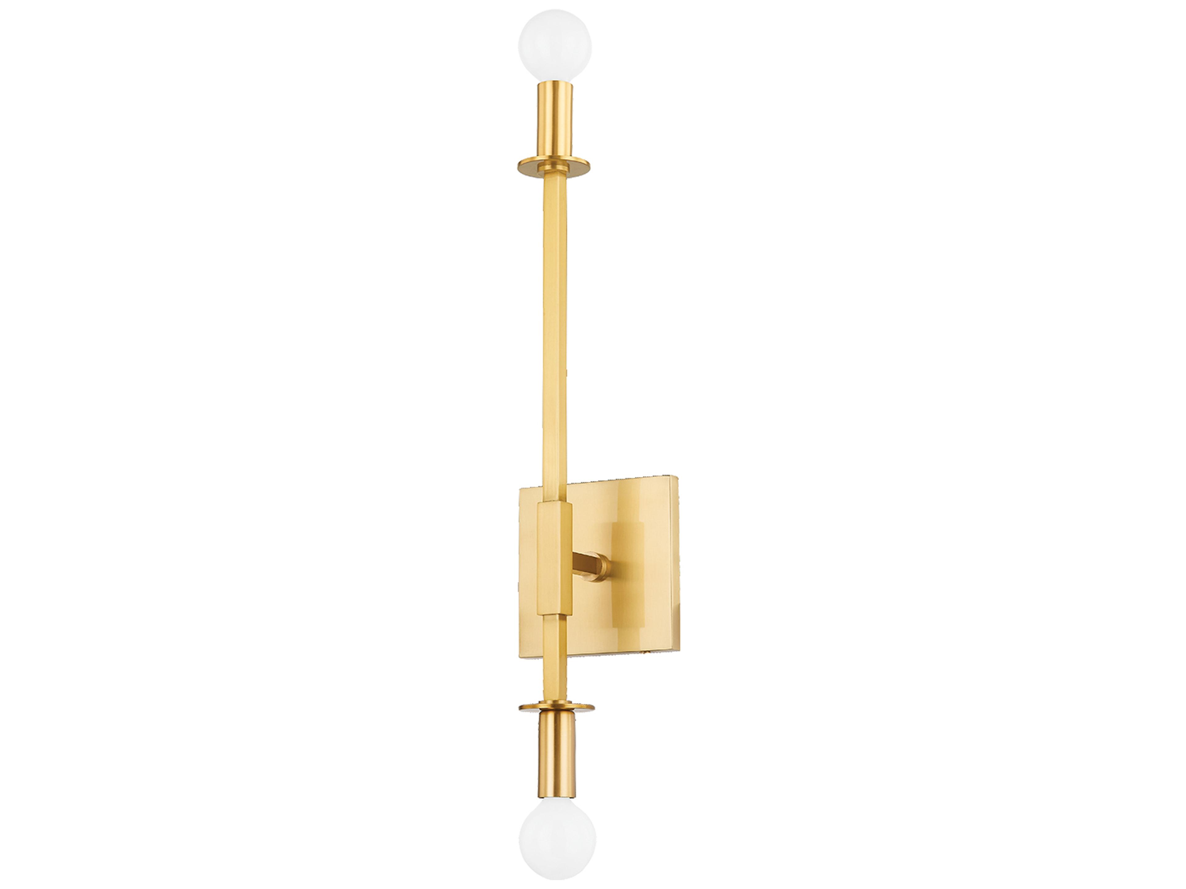Mitzi Milana 2-Light Aged Brass Wall Sconce