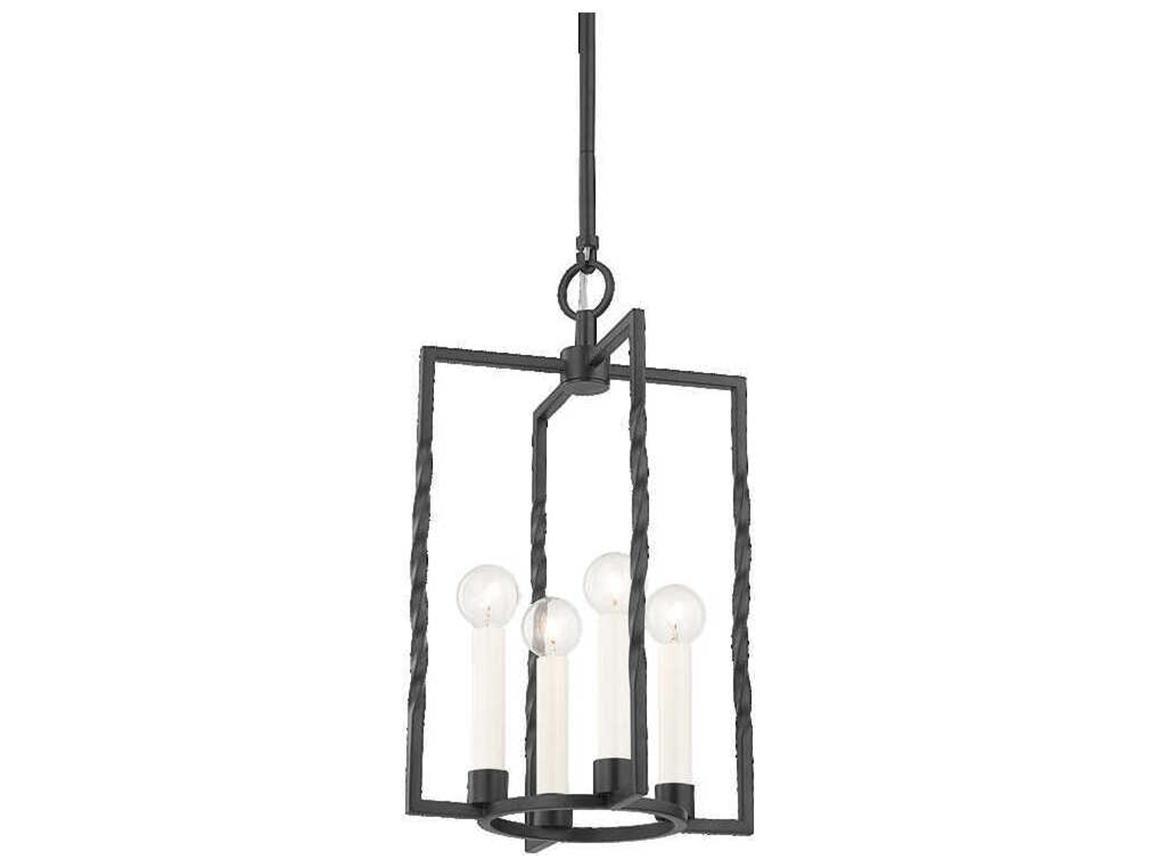 Mitzi Adelaide 4-Light Textured Black Geometric Mini Pendant
