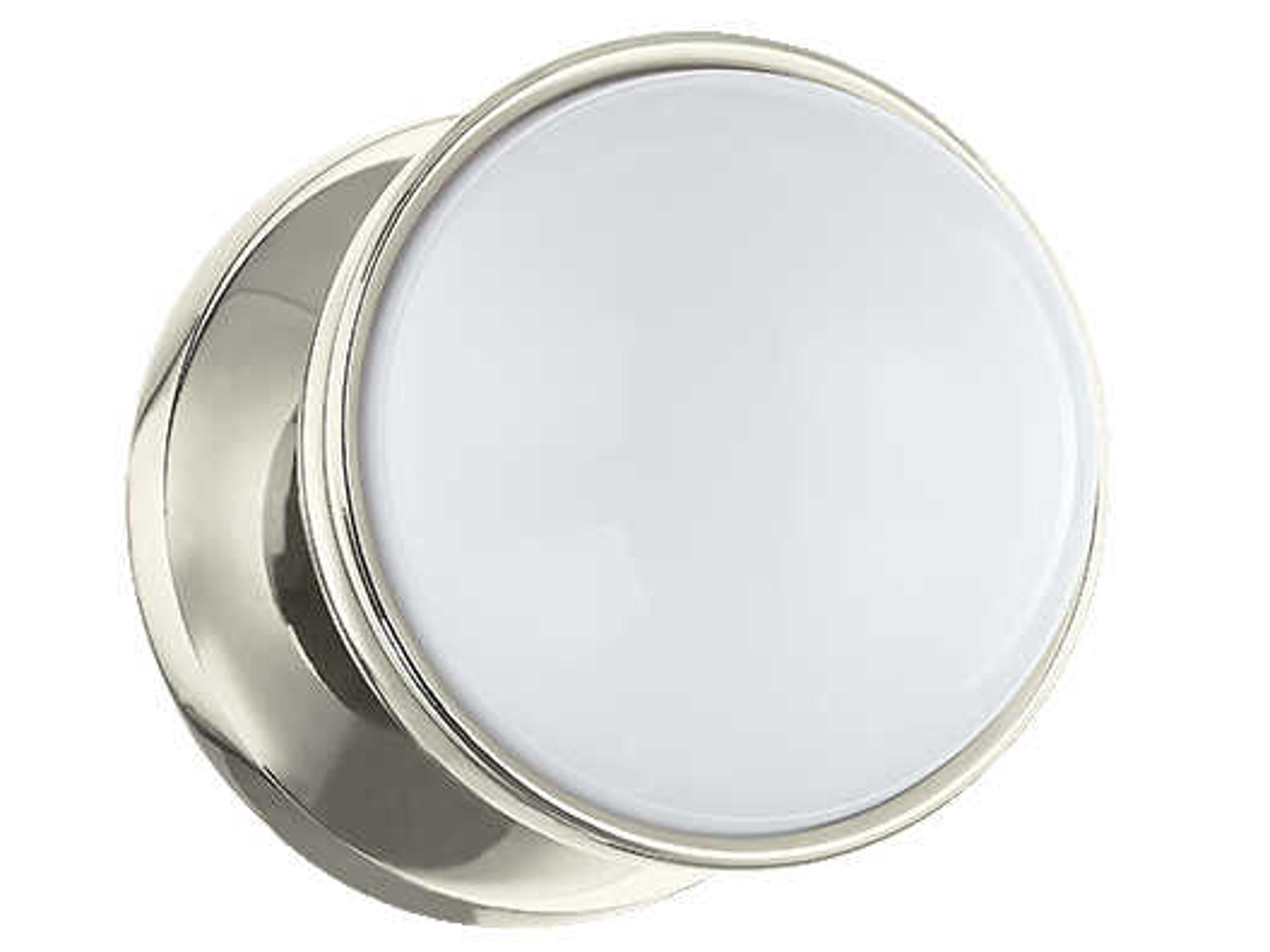 Mitzi Amy 1-Light Polished Nickel Glass Wall Sconce