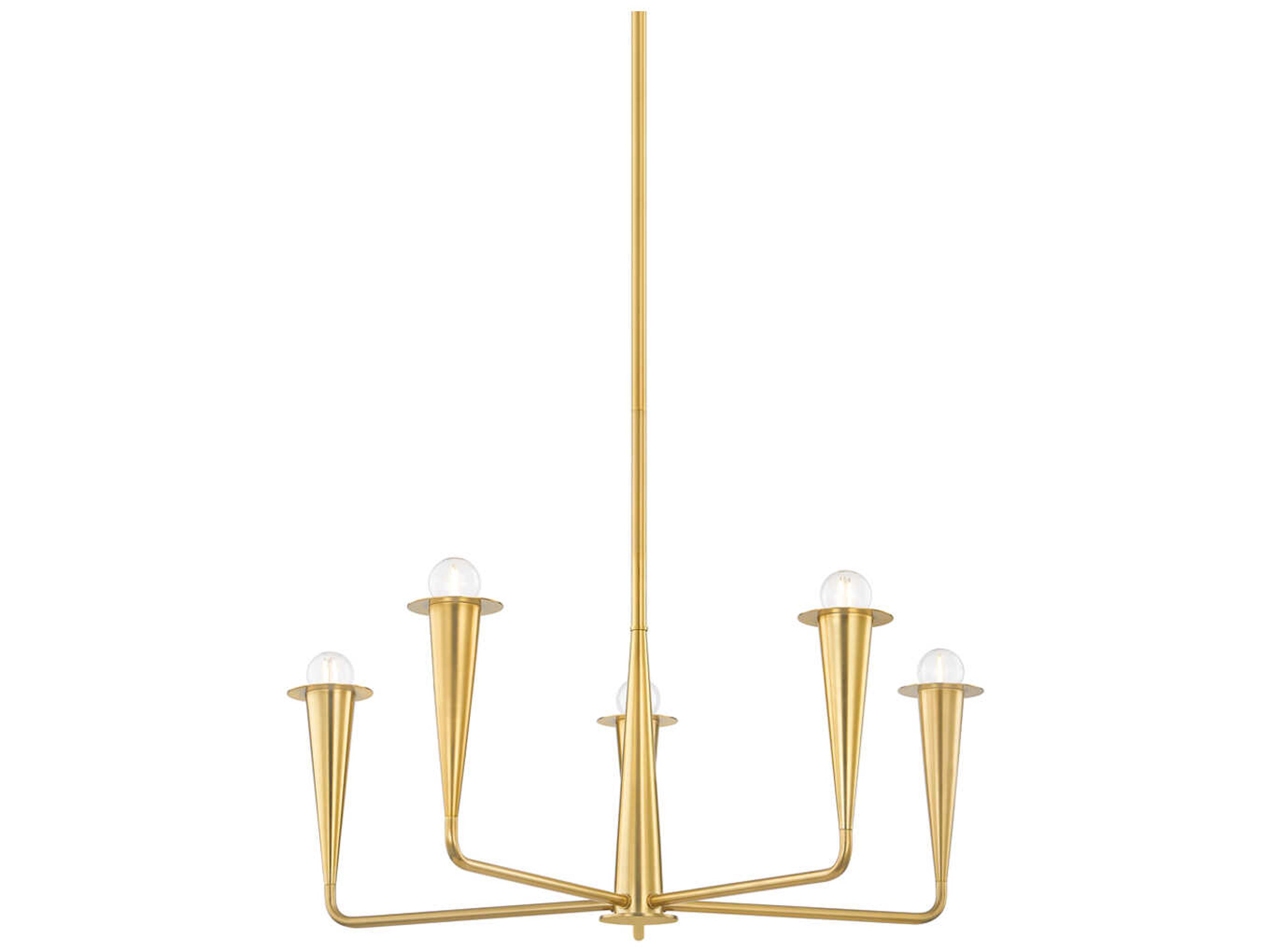 Mitzi Danna 5-Light Aged Brass Candelabra Chandelier