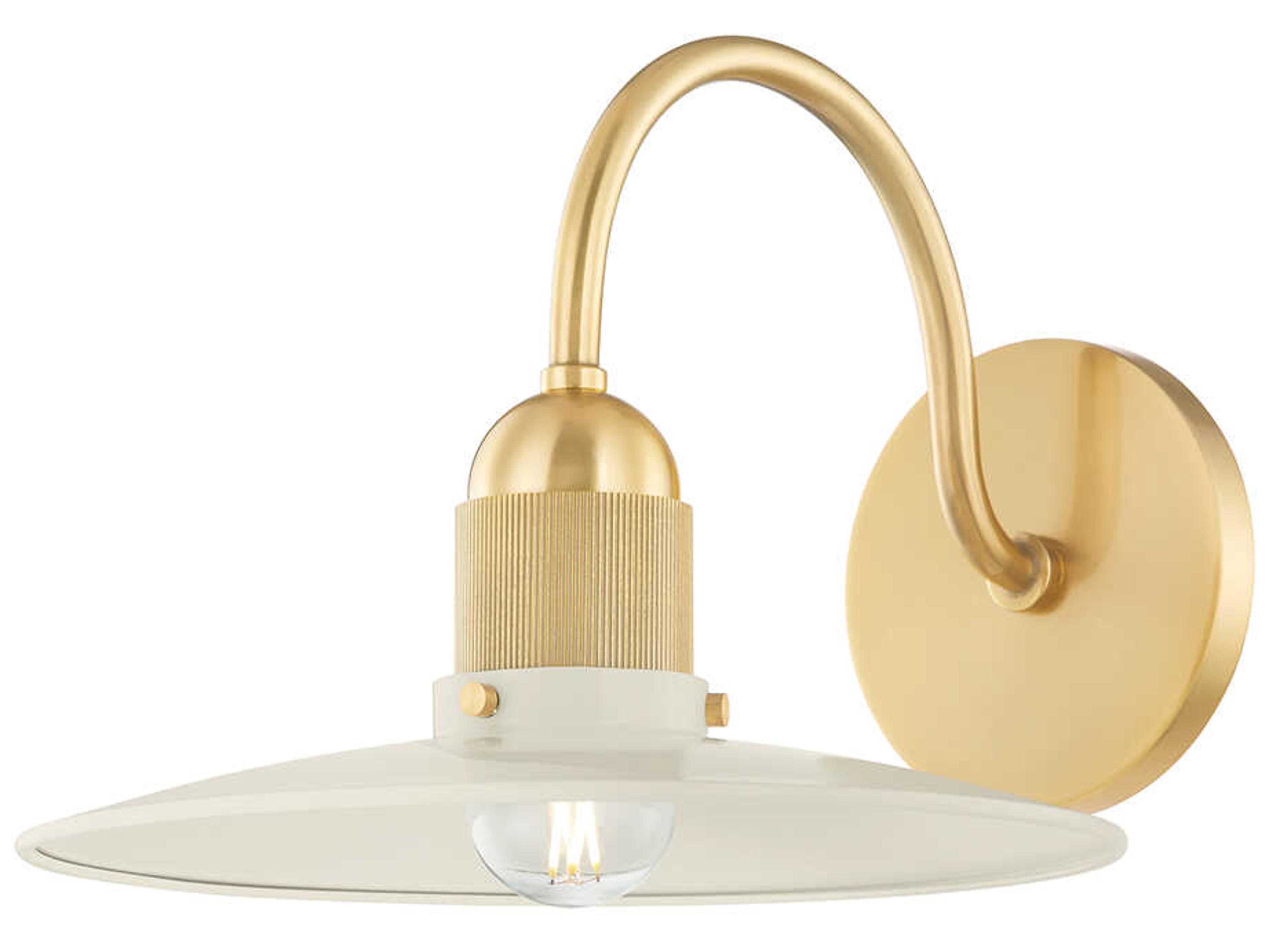 Mitzi Leanna 1-Light Aged Brass Wall Sconce
