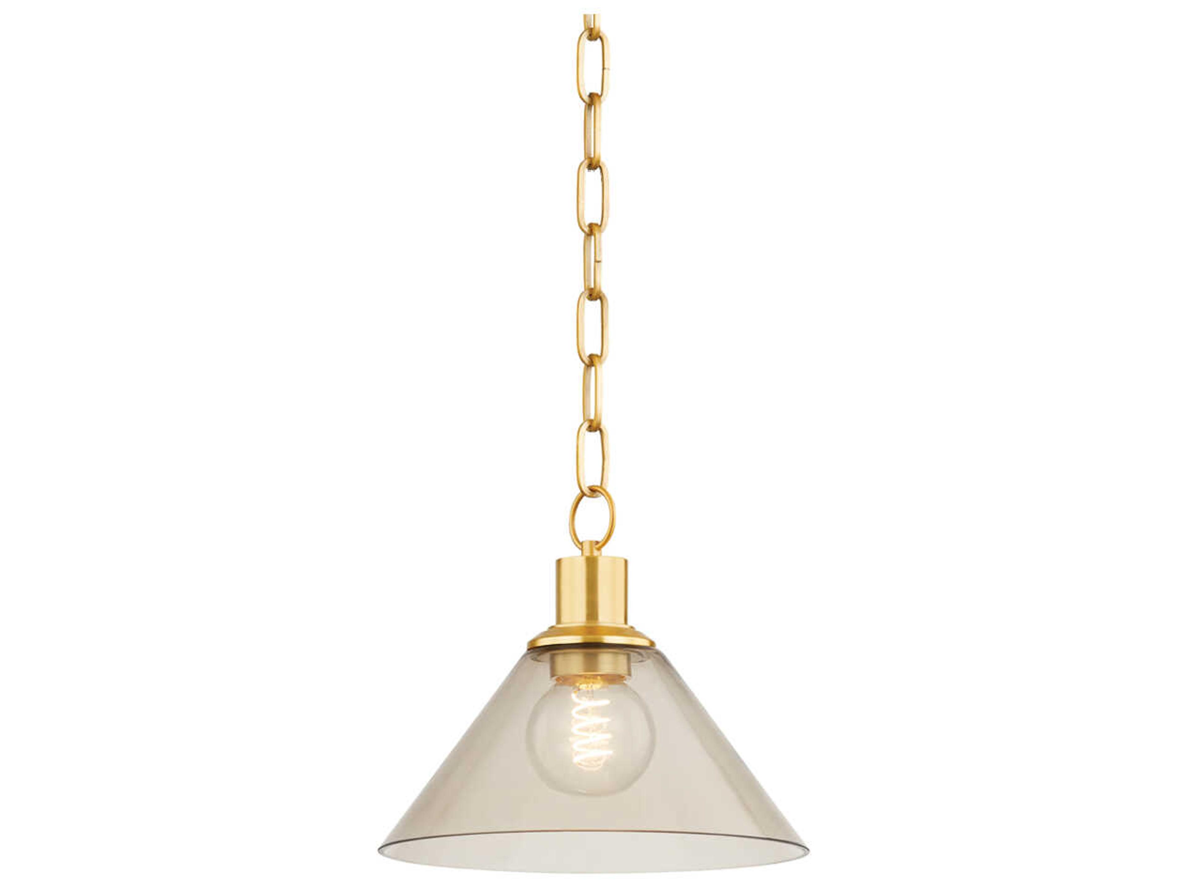 Mitzi Anniebee 1-Light Aged Brass Mini Pendant