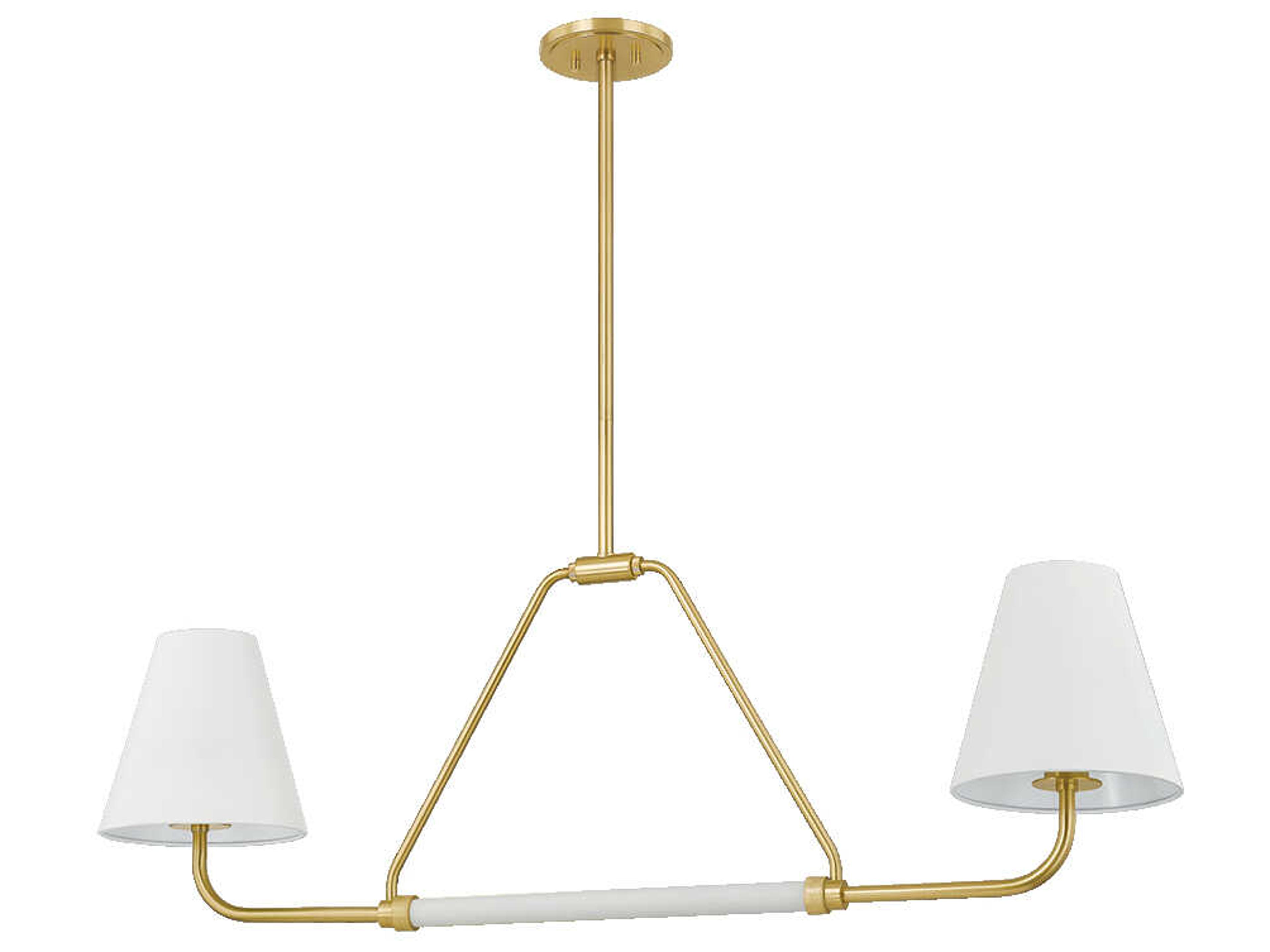 Mitzi Georgann 2-Light Aged Brass Soft White Island Pendant