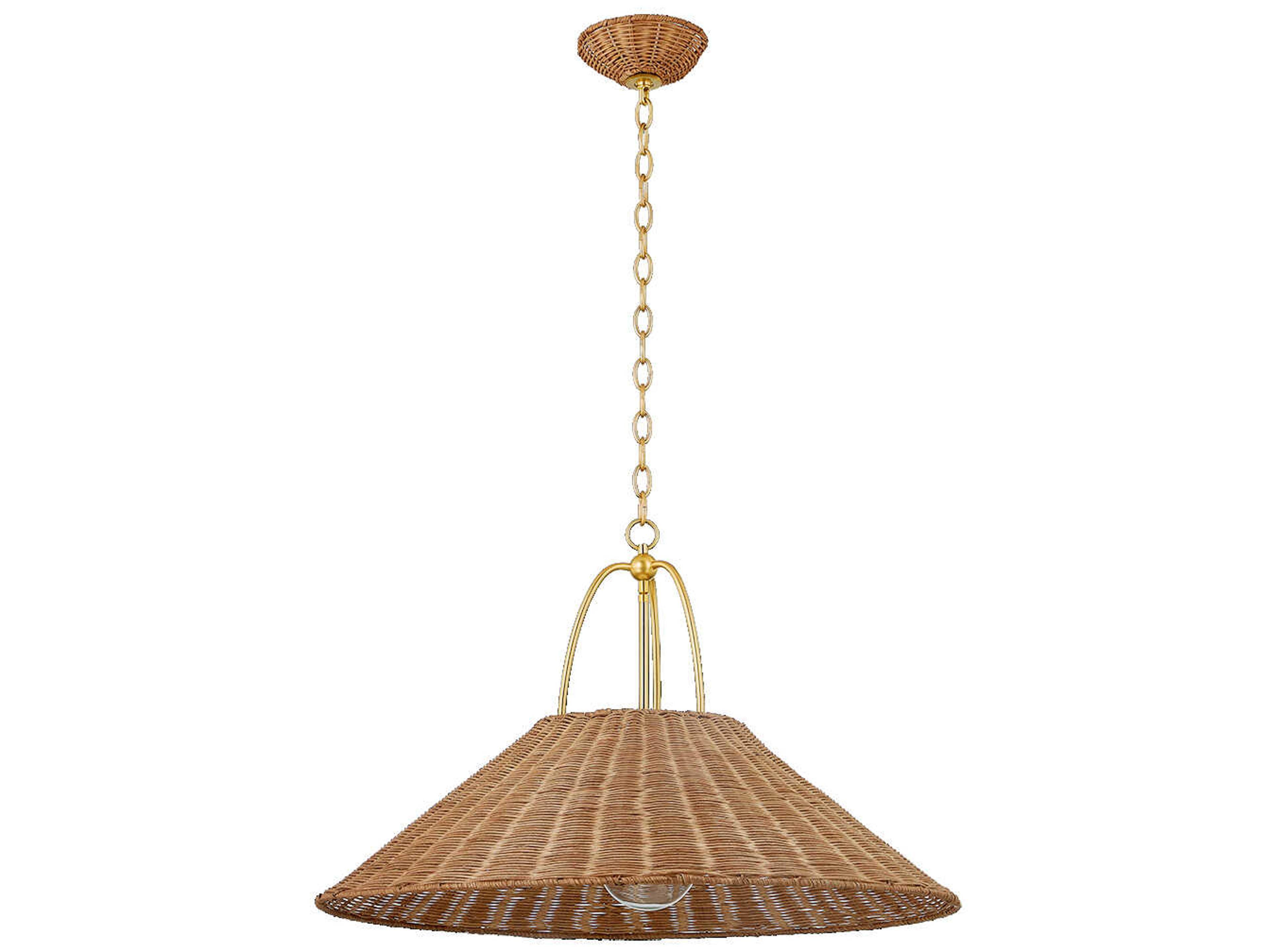 Mitzi Davida 1-Light Aged Brass Brown Pendant