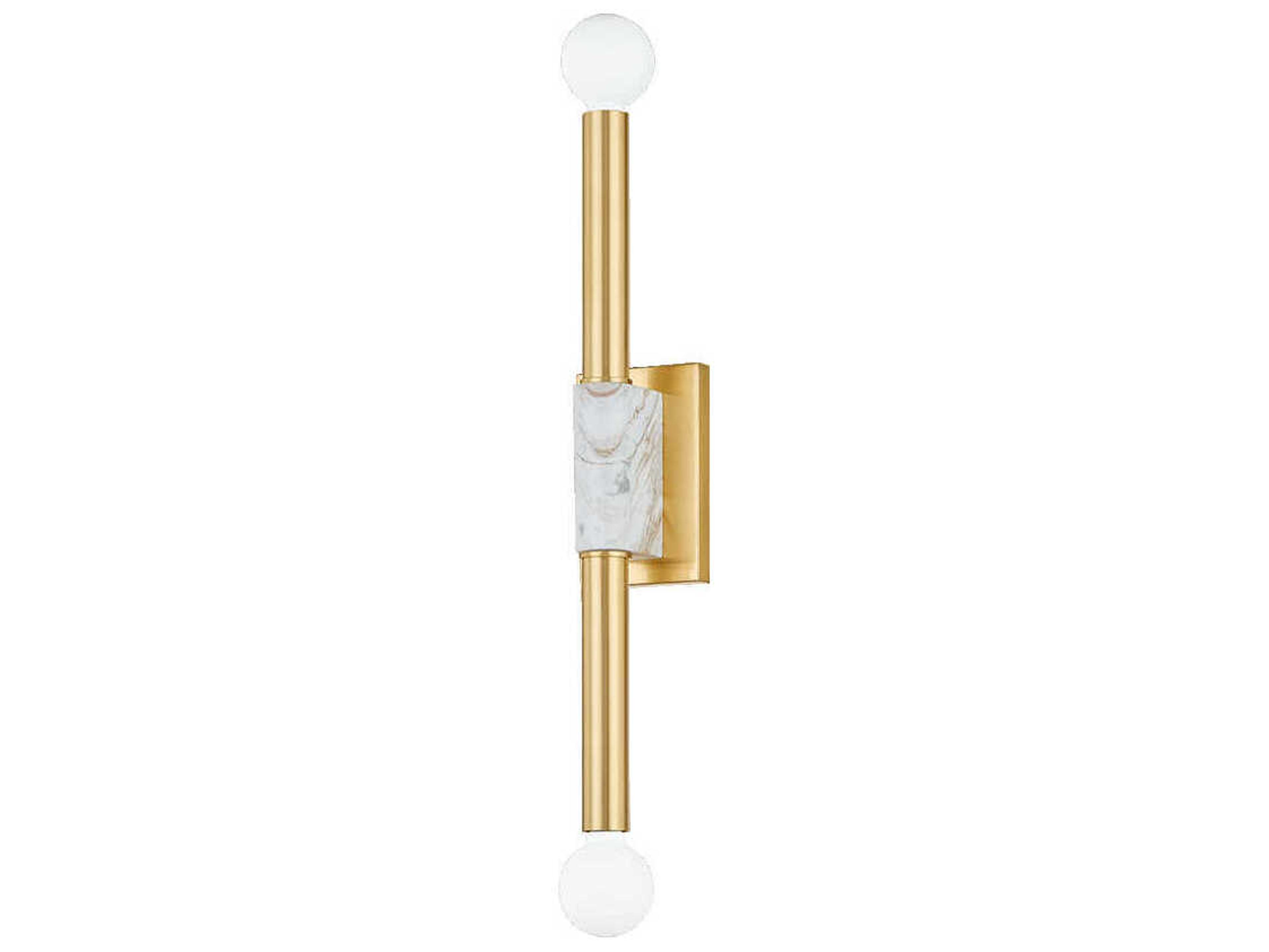Mitzi Goldie 2-Light Aged Brass Wall Sconce