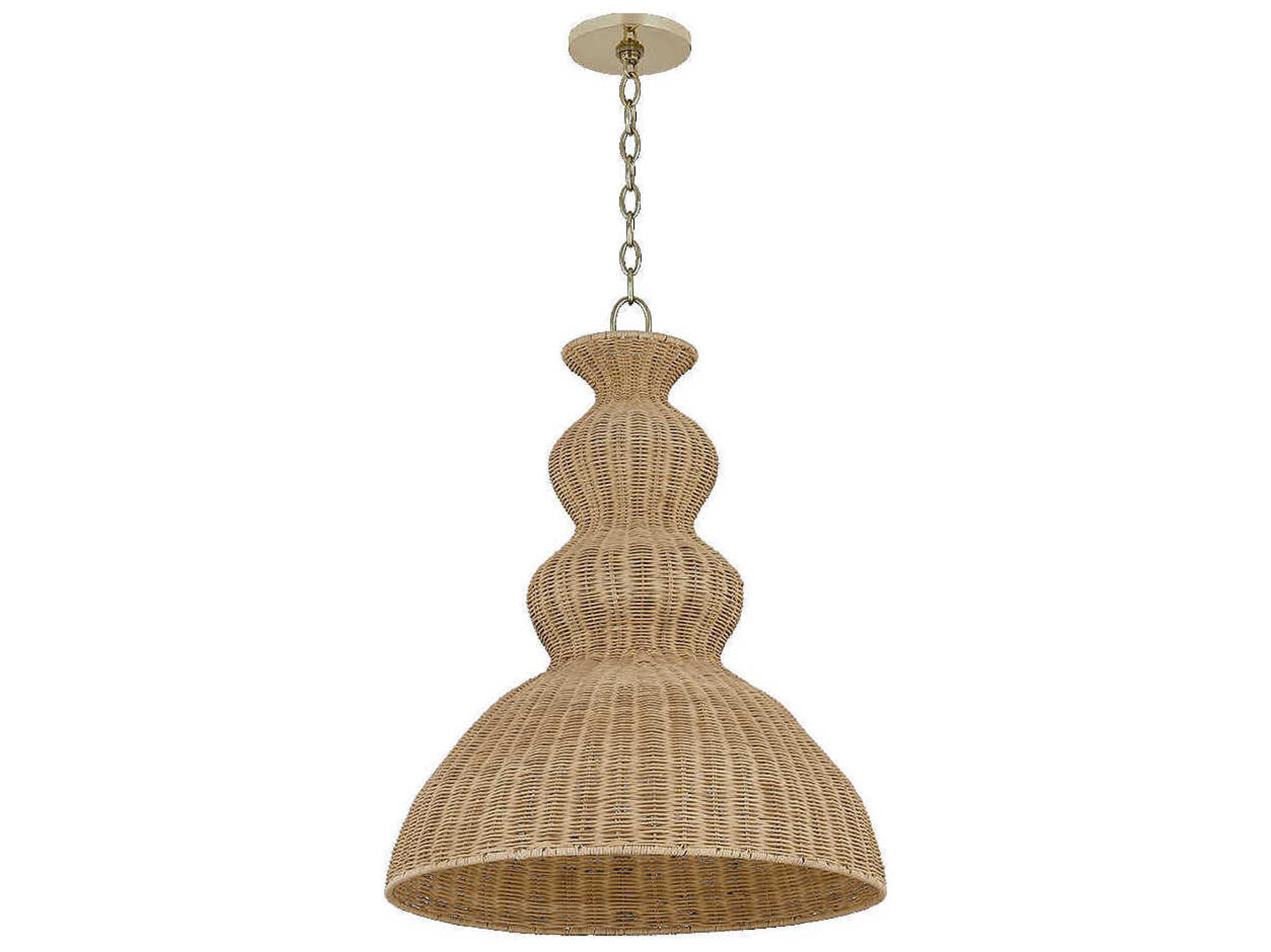 Mitzi Mayla 1-Light Aged Brass Geometric Pendant