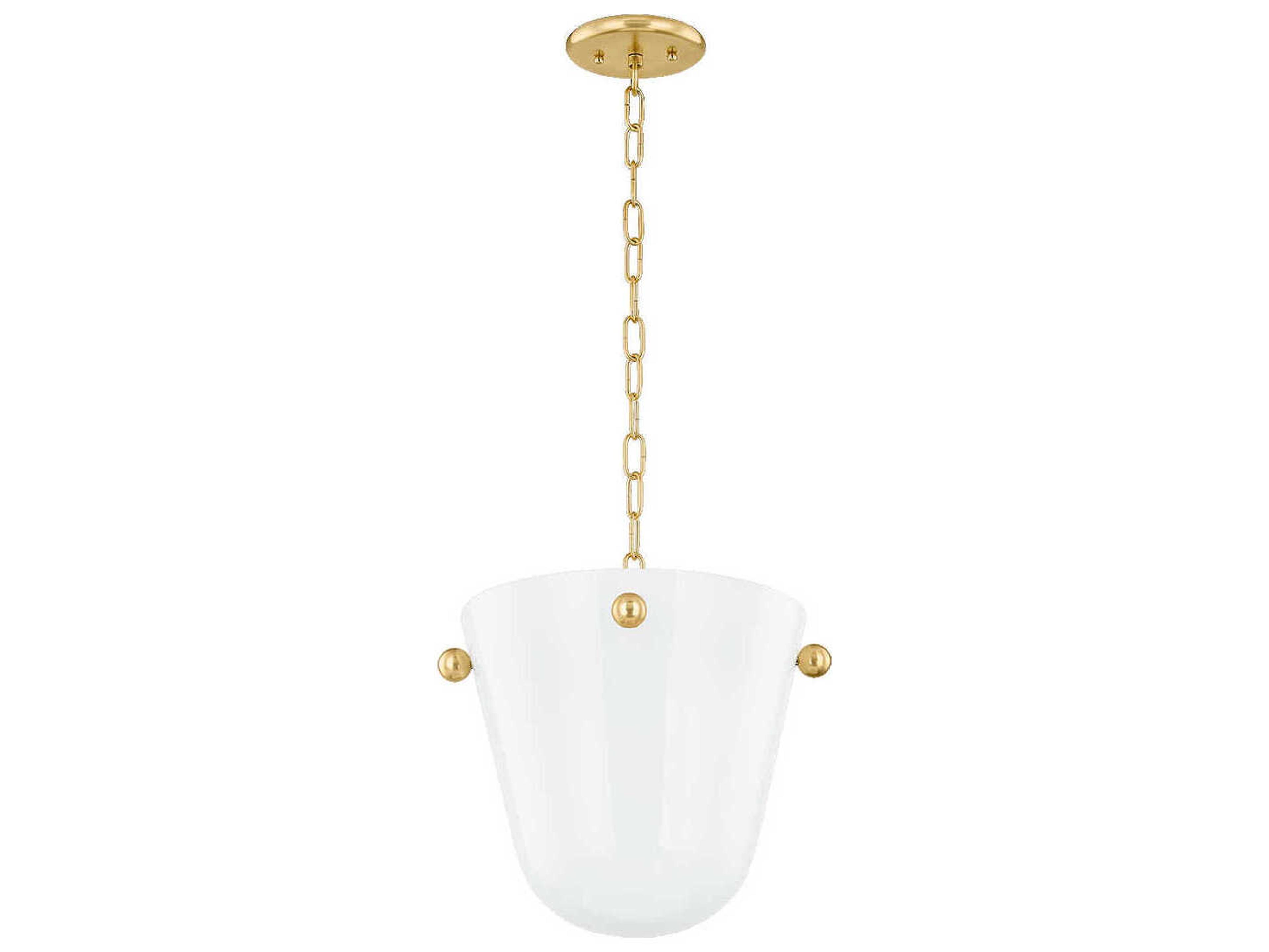 Mitzi Rima 1-Light Aged Brass Bowl Pendant
