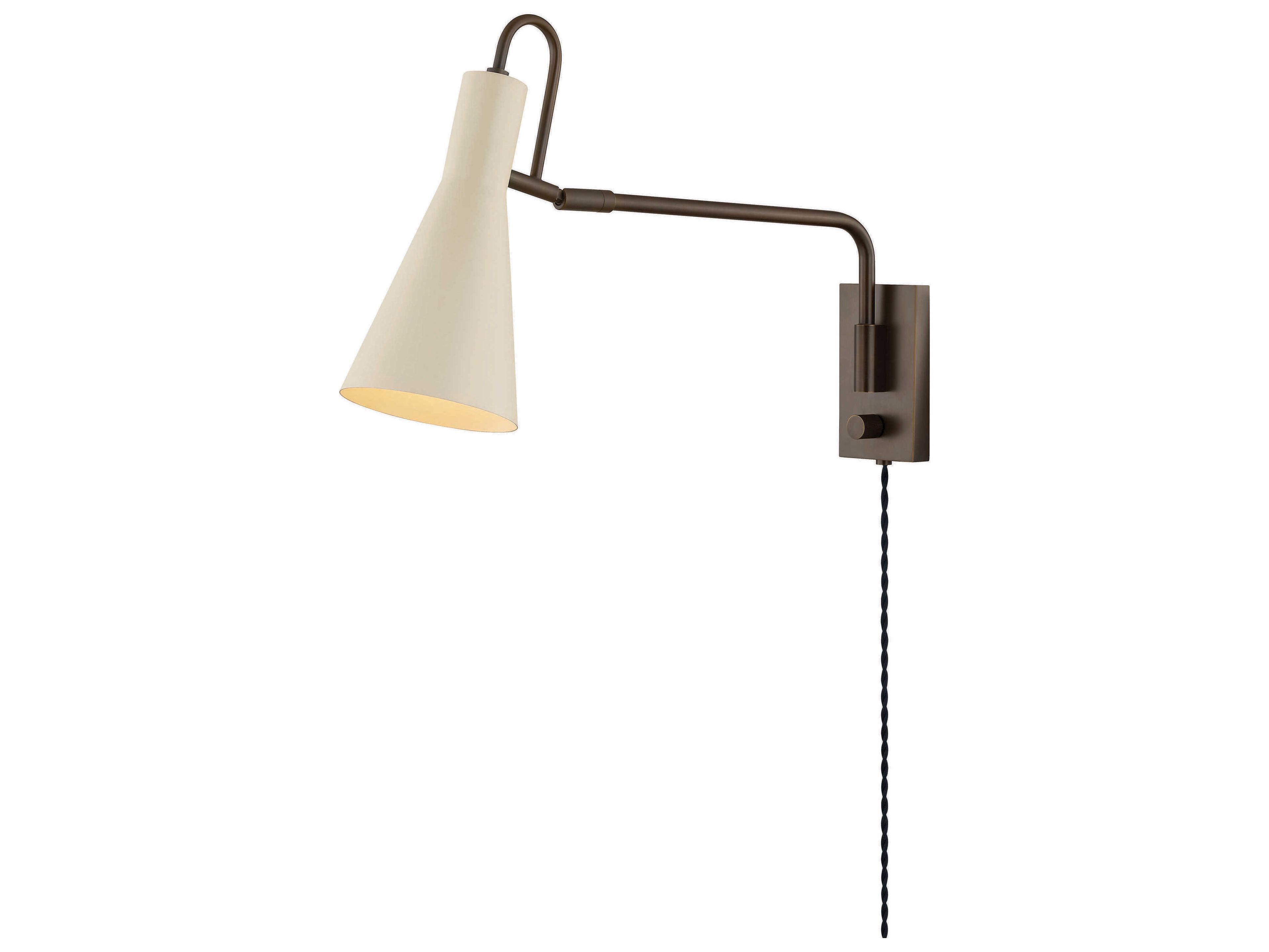 Mitzi Yvette 1-Light True Bronze Soft Bisque Swing Wall Sconce