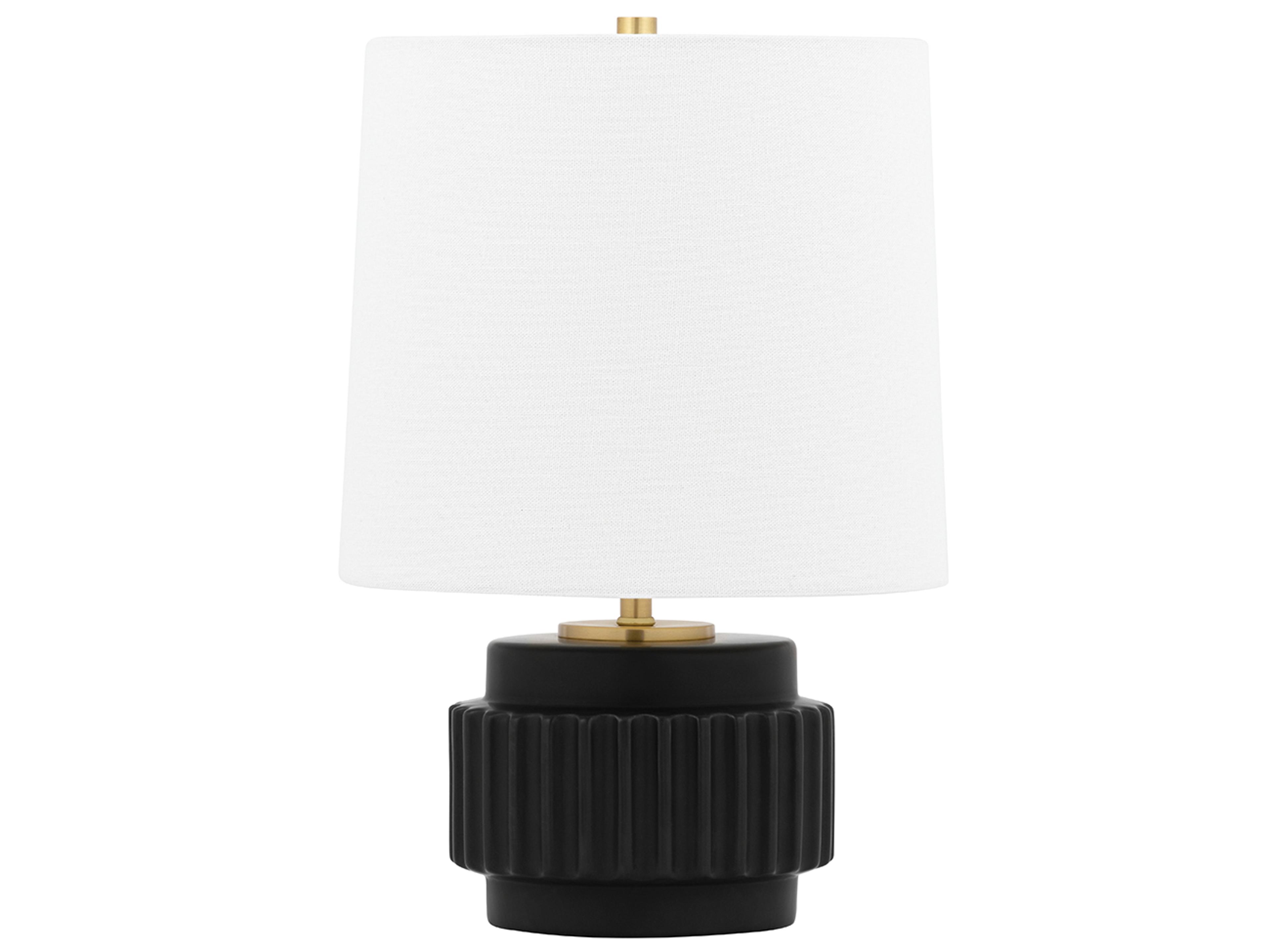 Mitzi Kalani Matte Black White Table Lamp