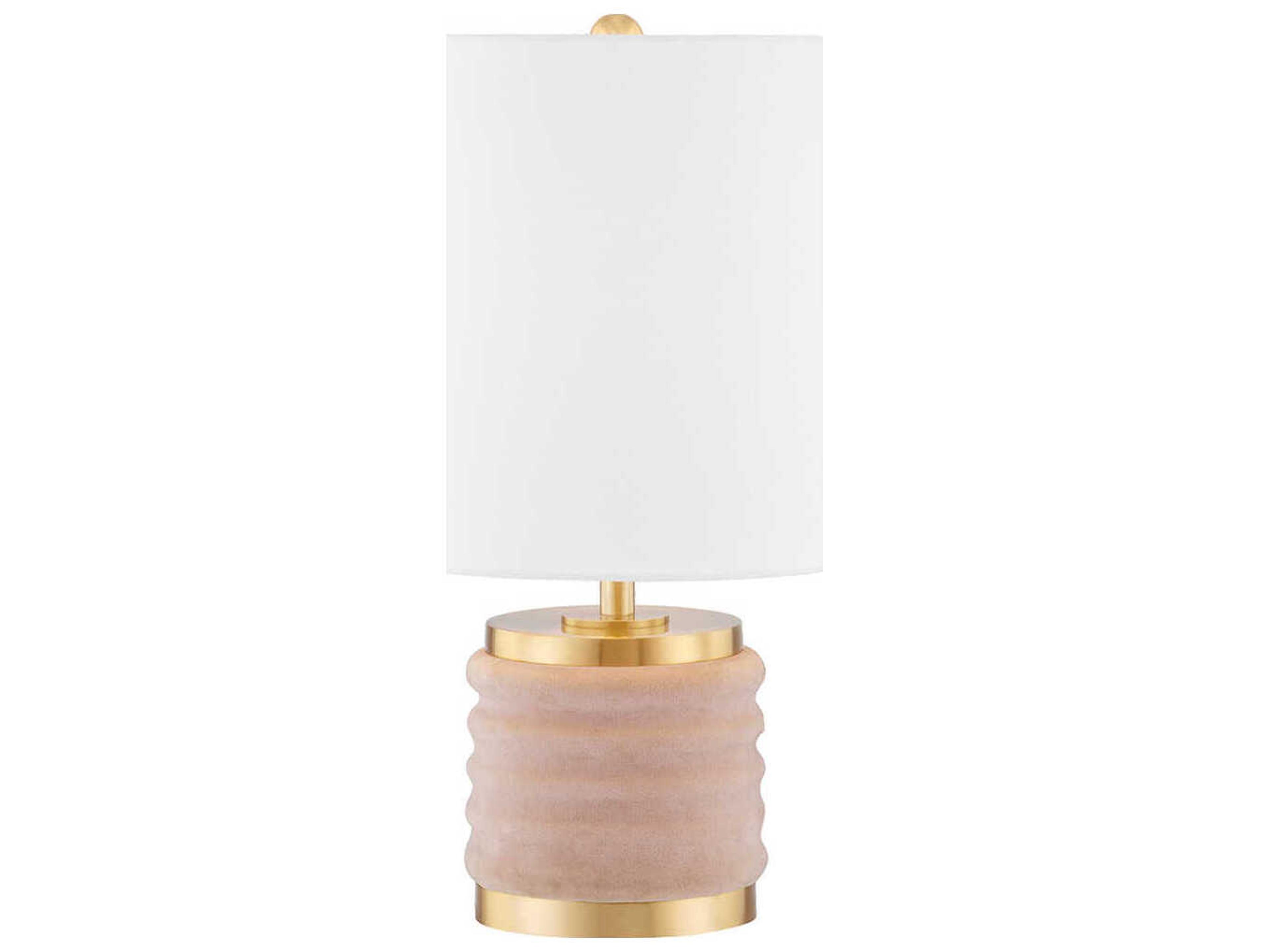 Mitzi Bethany Aged Brass Blush Combo Table Lamp