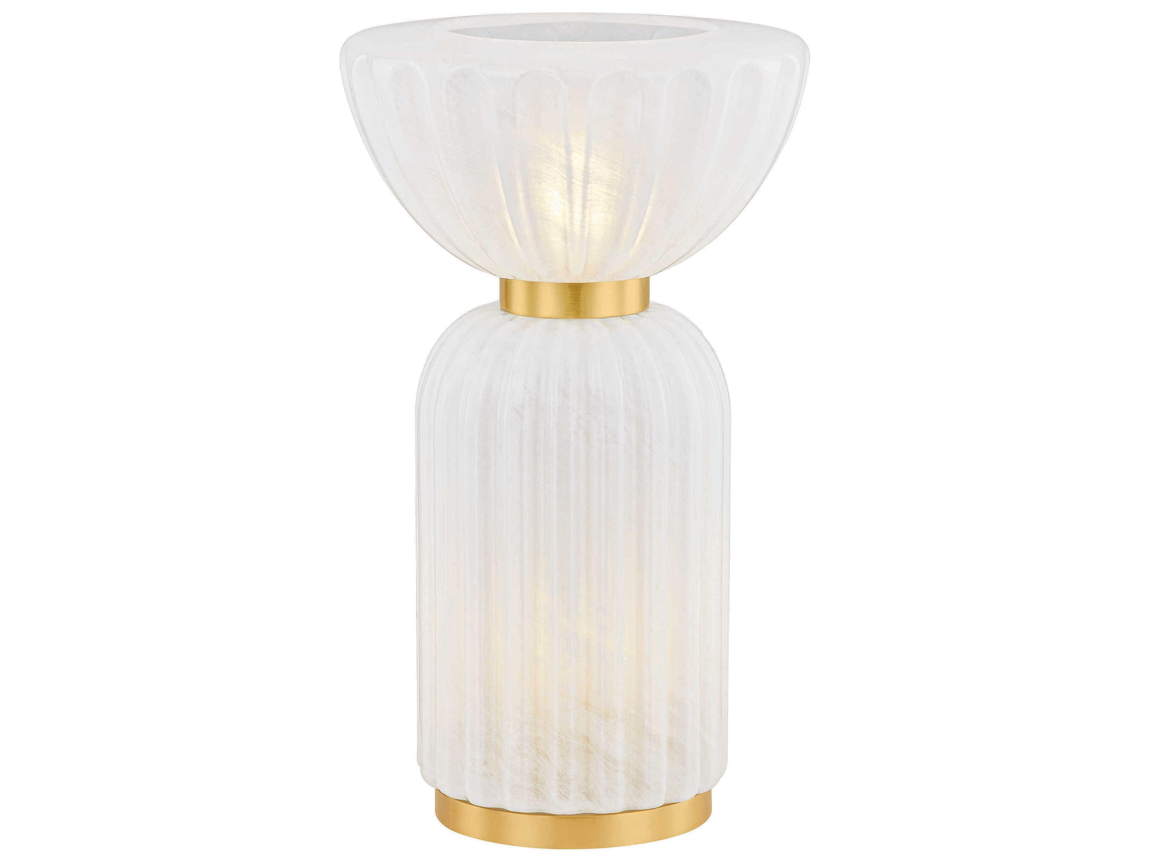 Mitzi Cordelia Aged Brass Cloud Glass Table Lamp