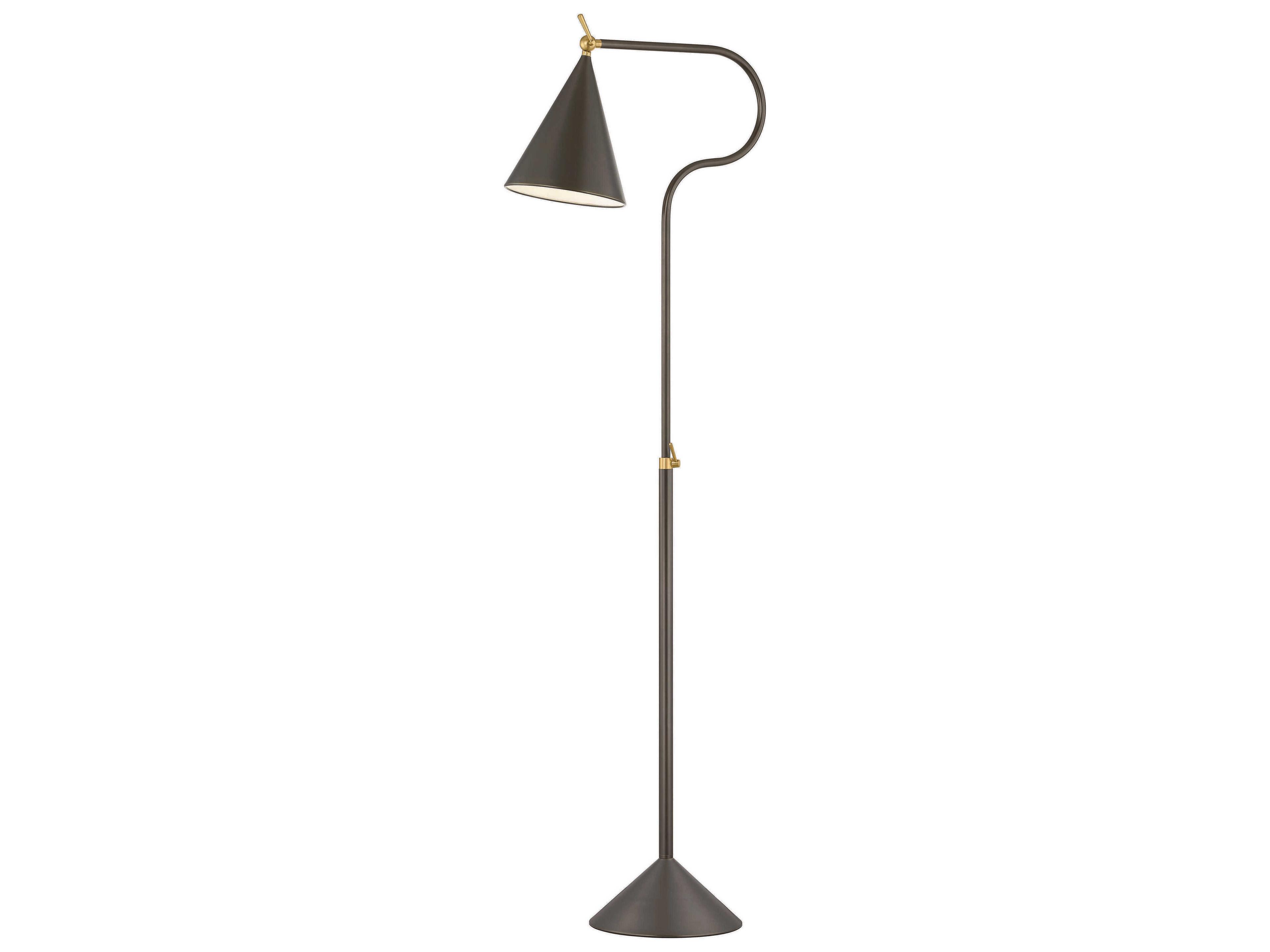 Mitzi Harriet Aged Brass True Bronze Metal Floor Lamp