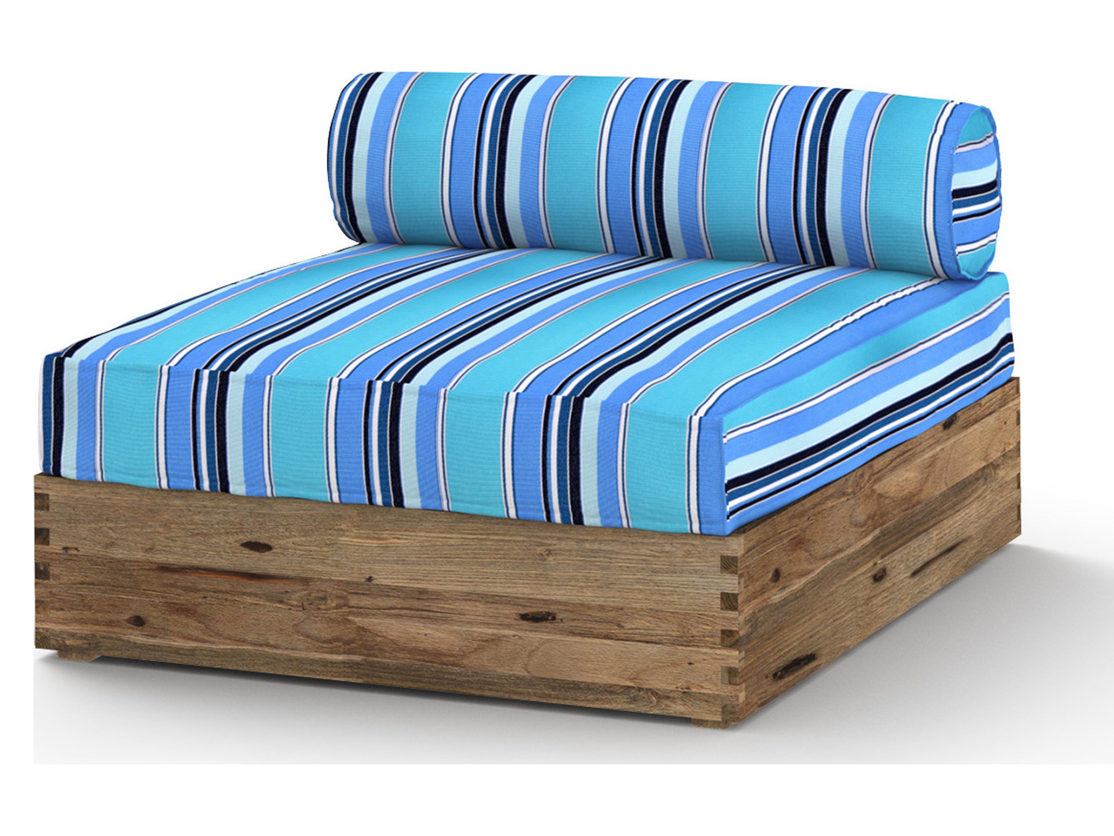 MamaGreen Aiko Teak Cushion Modular Patio Lounge Chair