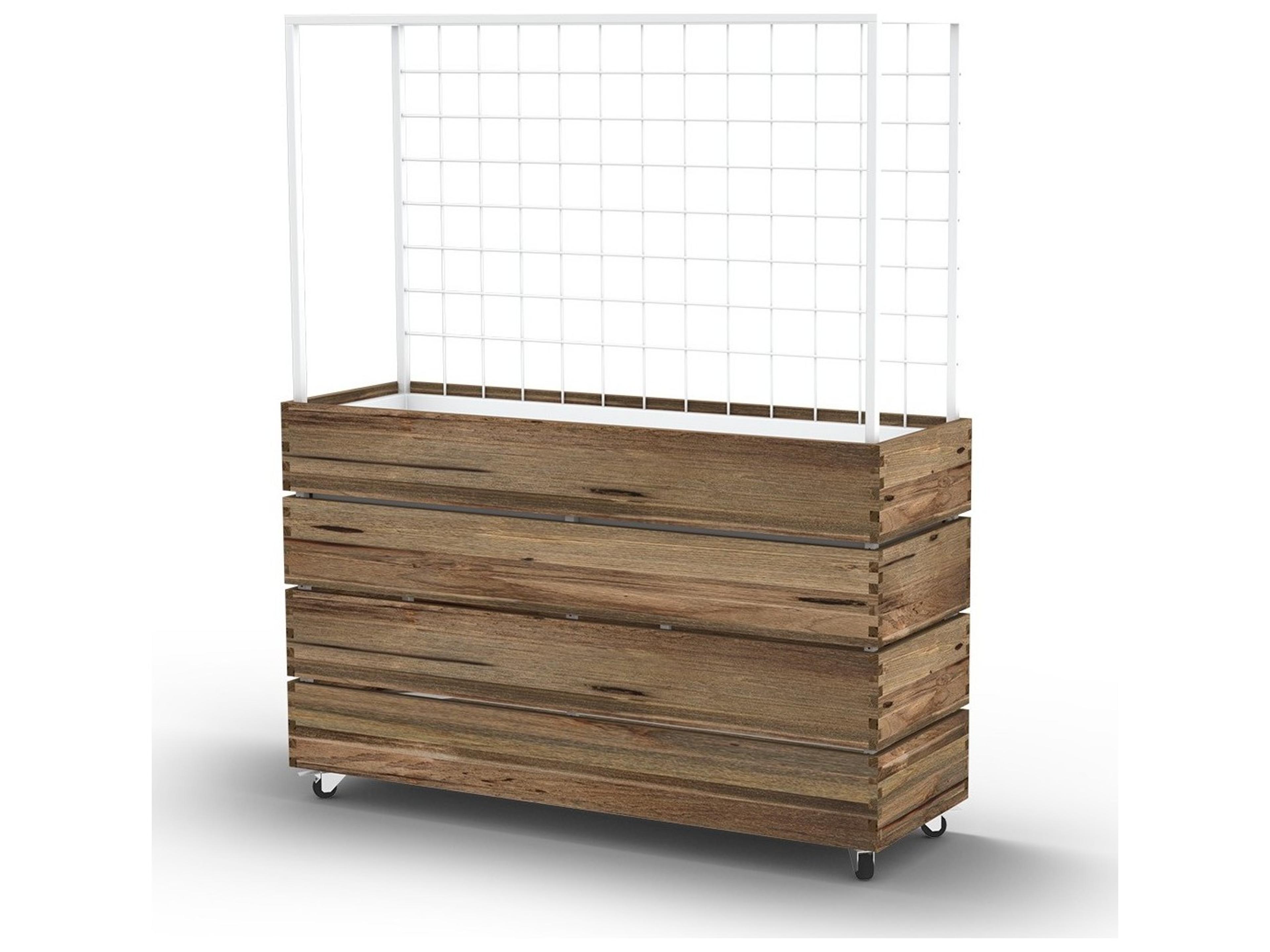 MamaGreen Aiko Teak Aluminum Planter Divider