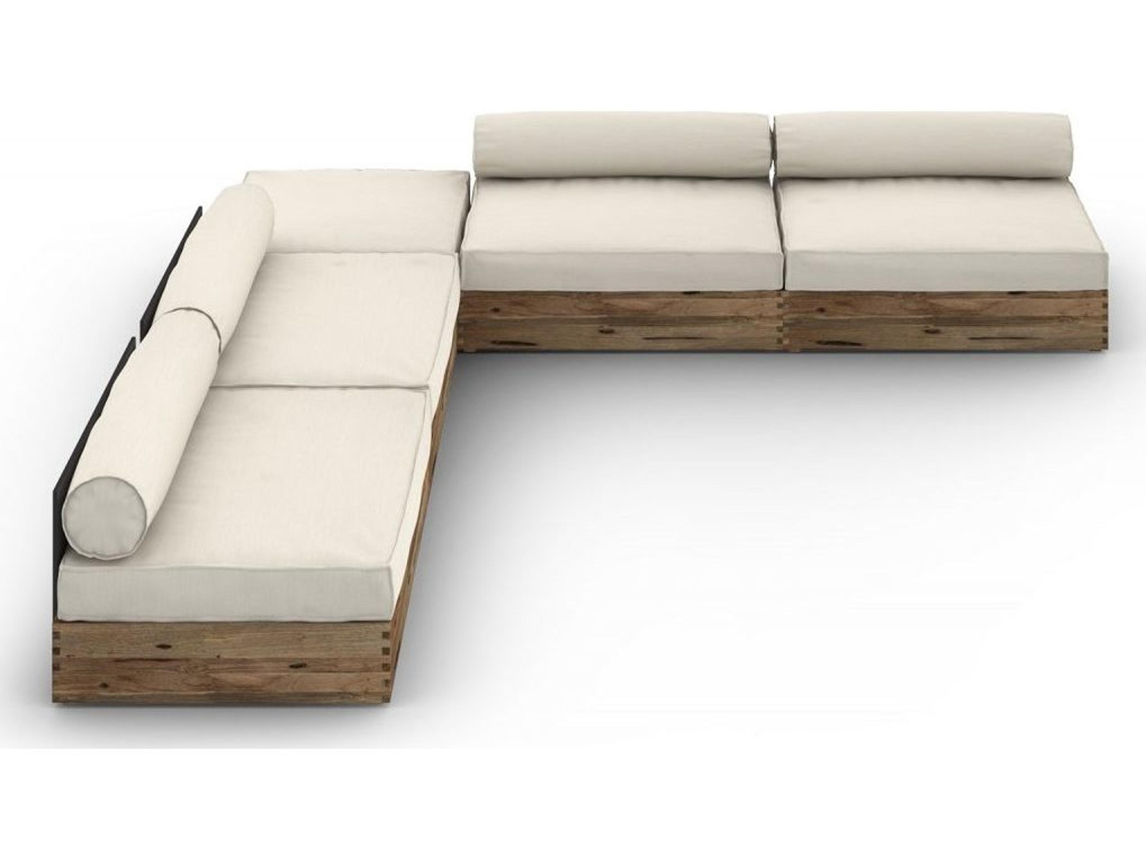 MamaGreen Aiko Teak Cushion Outdoor Patio Lounge Set