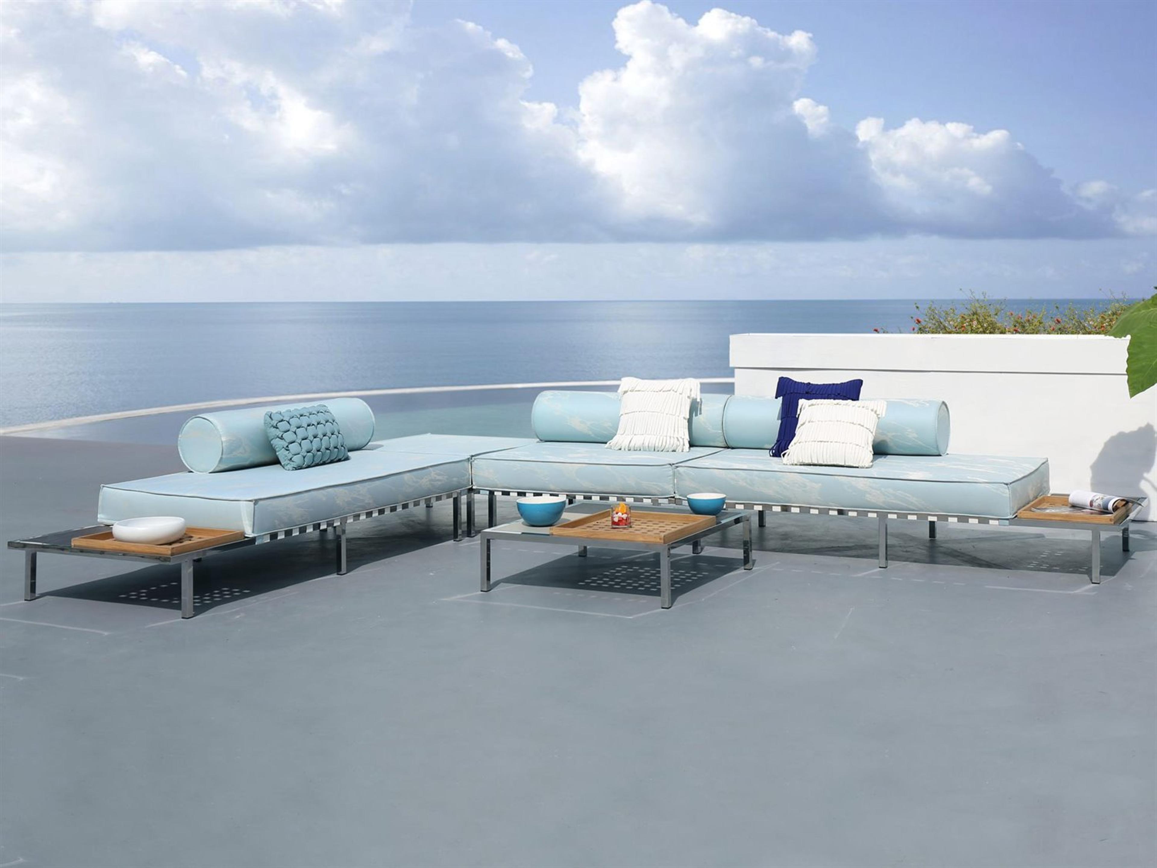 MamaGreen Albatross 316 Stainless Steel Sectional Outdoor Patio Lounge Set