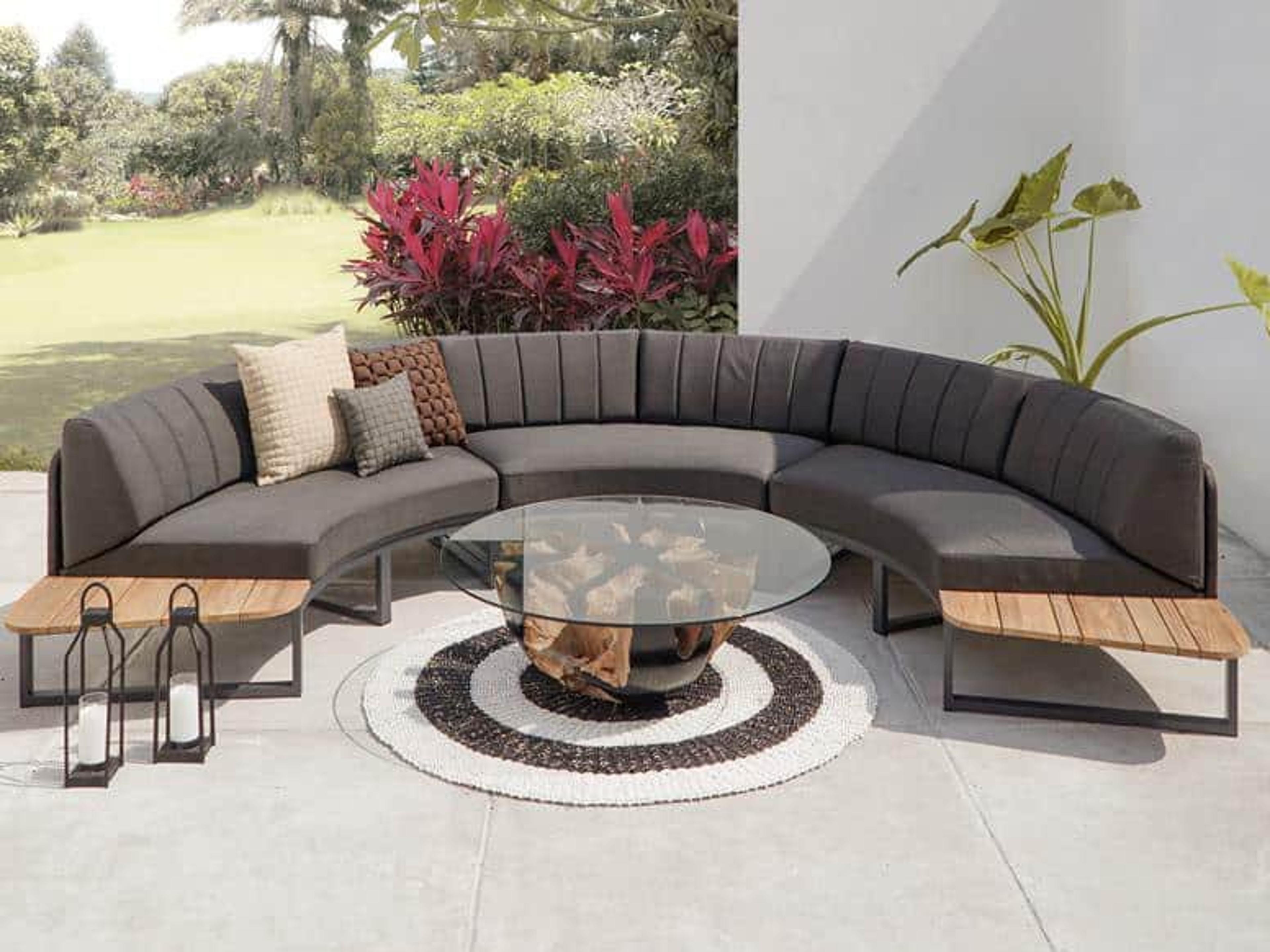 MamaGreen Babbo Aluminum Cushion Curved Sectional Patio Lounge Set