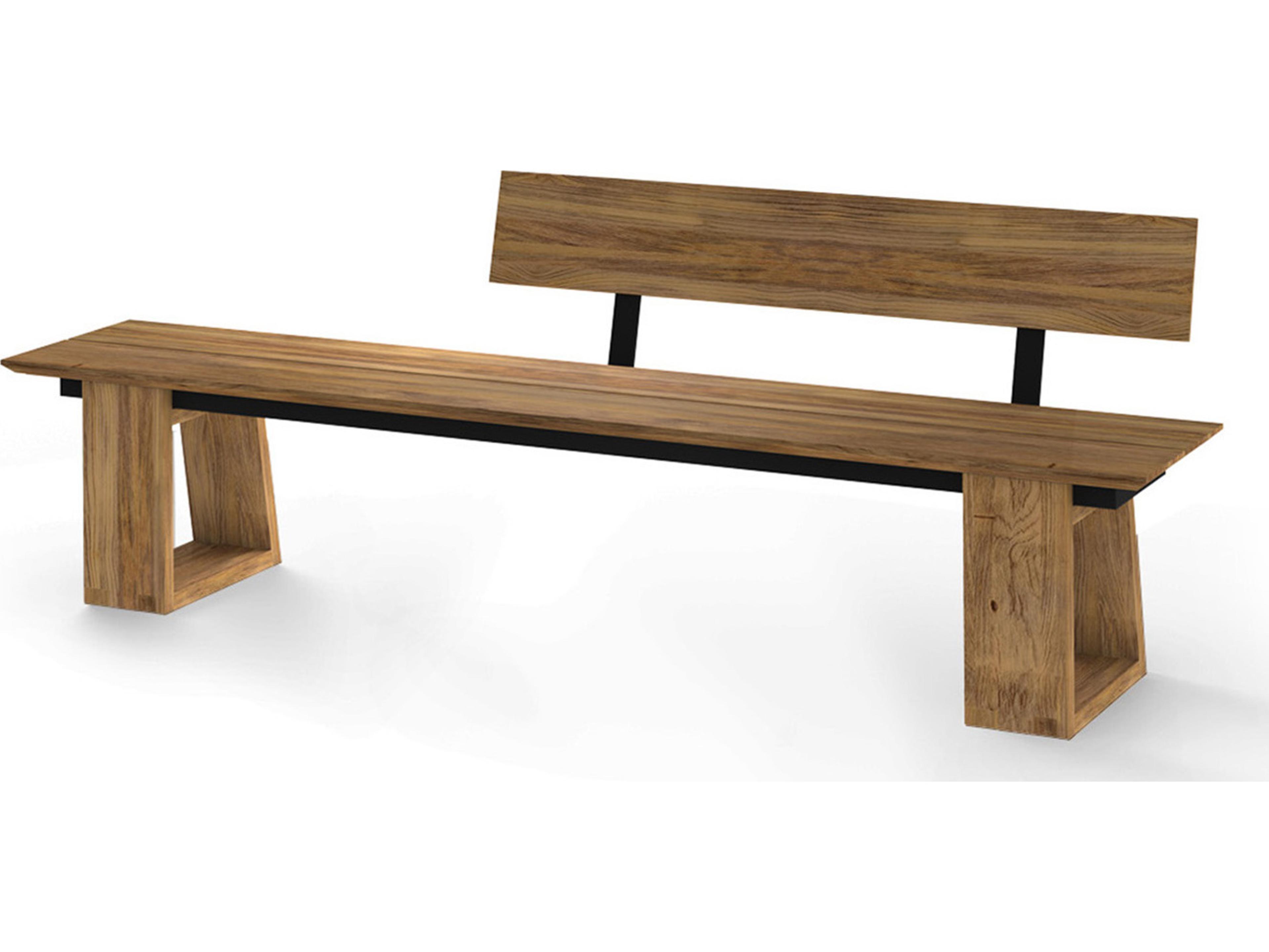 MamaGreen Big Daddy Teak Patio Bench Left Hand Backrest