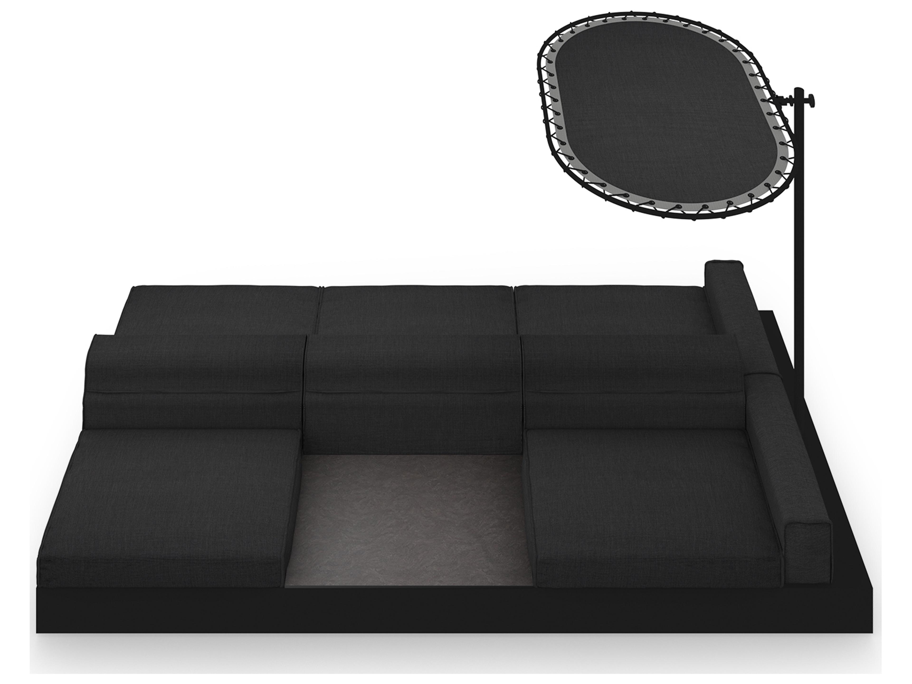 MamaGreen Boulevard Aluminum Double Sided Outdoor Lounge Set