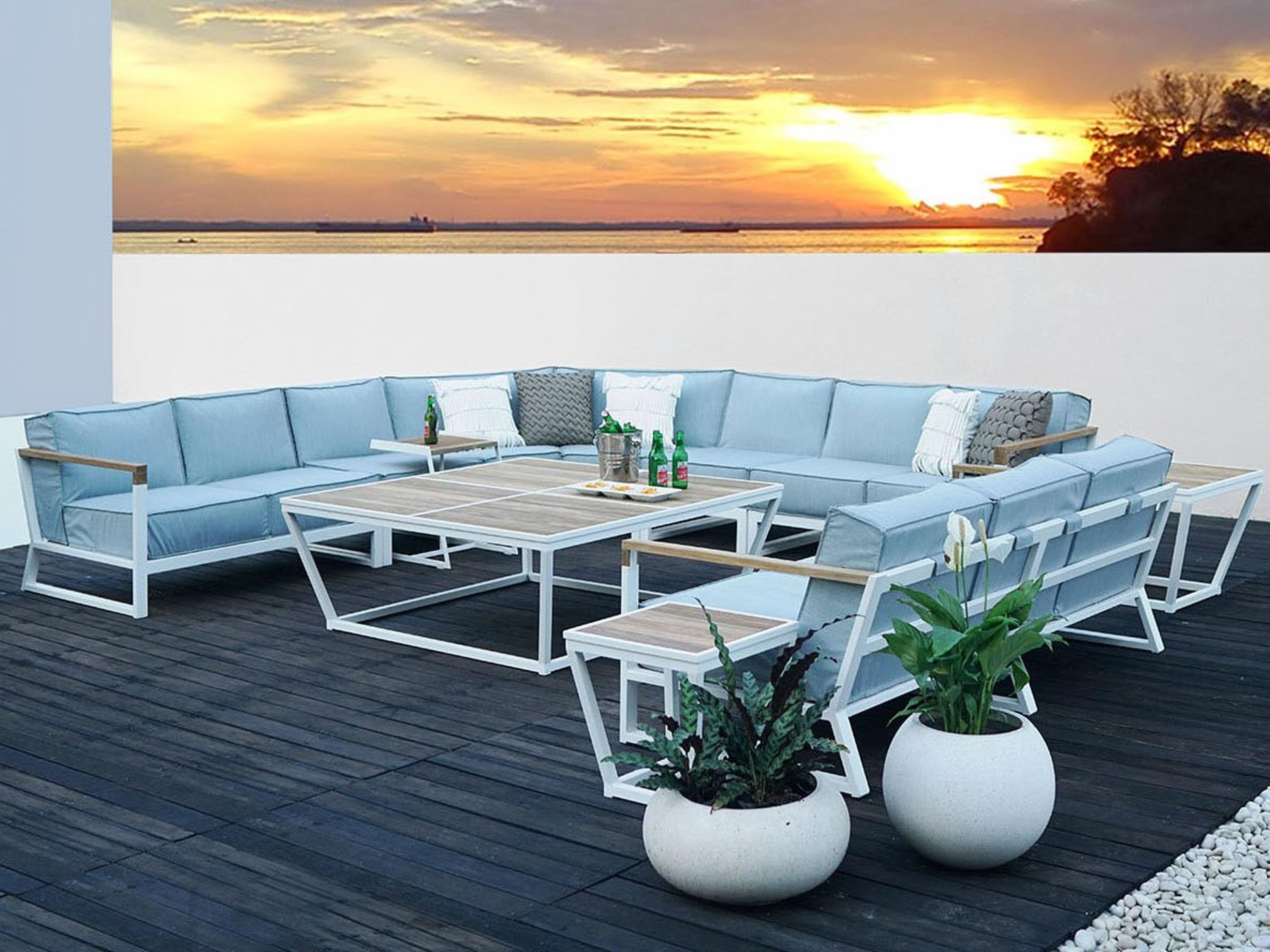 MamaGreen Bondi Beau Aluminum Sectional Patio Lounge Set