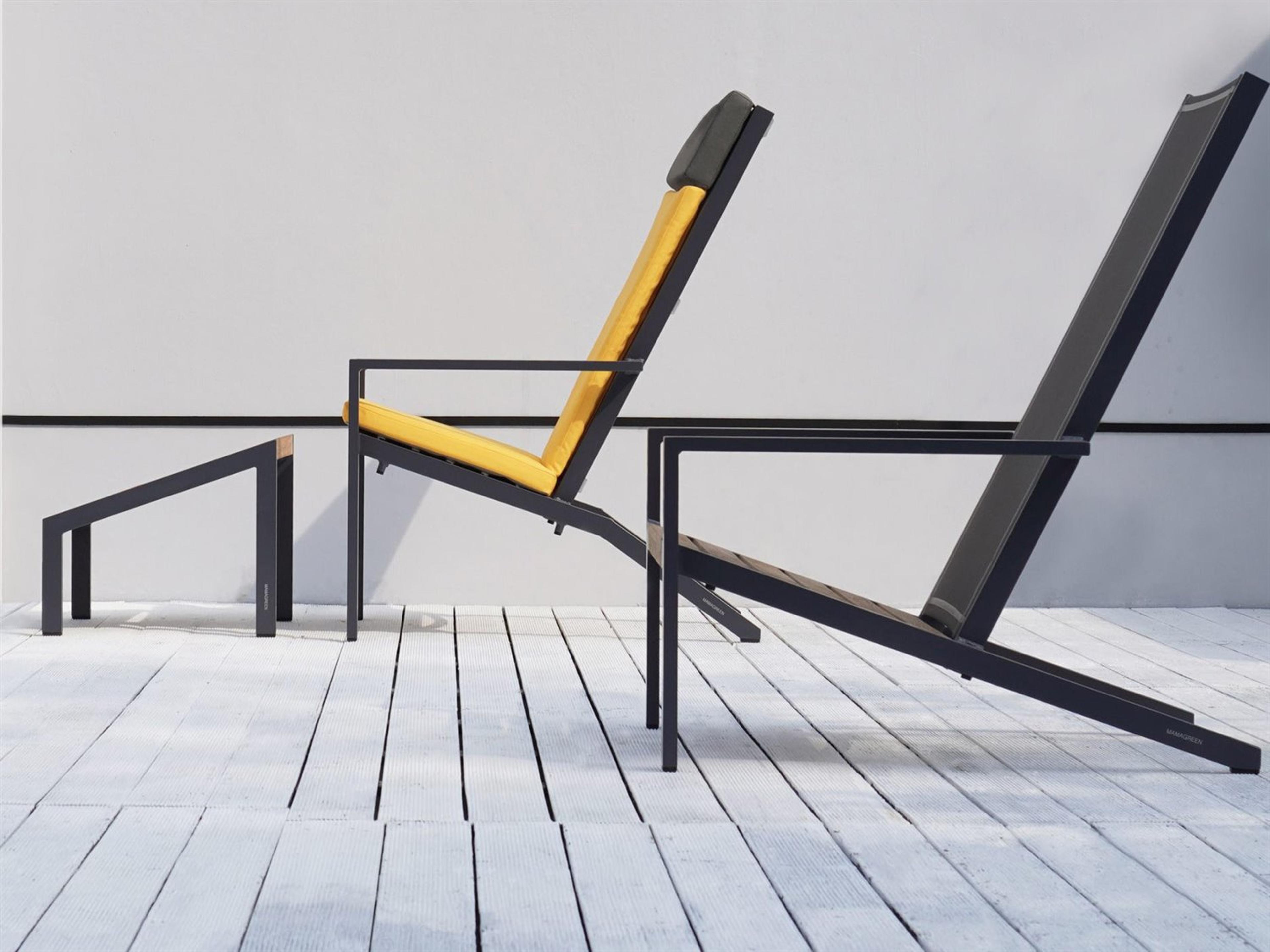 MamaGreen Bondi Sling Aluminum Teak Patio Lounge Set