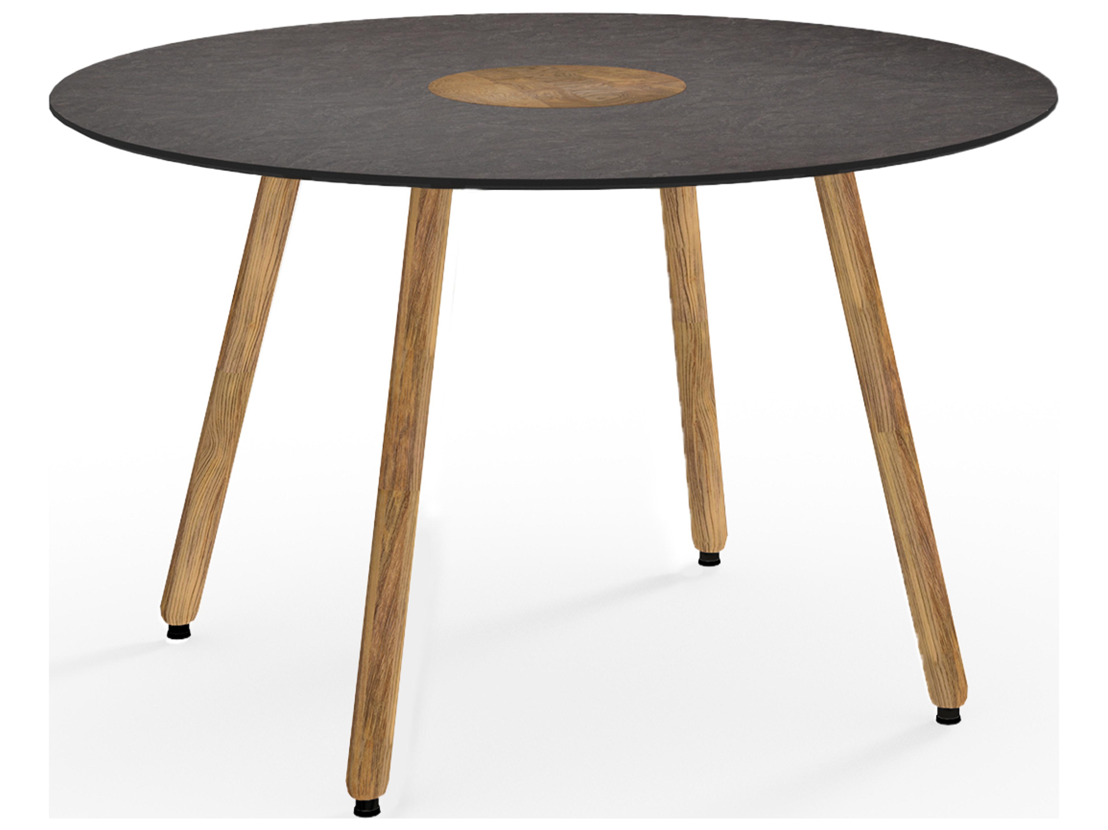 MamaGreen Bono Teak Round Outdoor Patio Dining Table