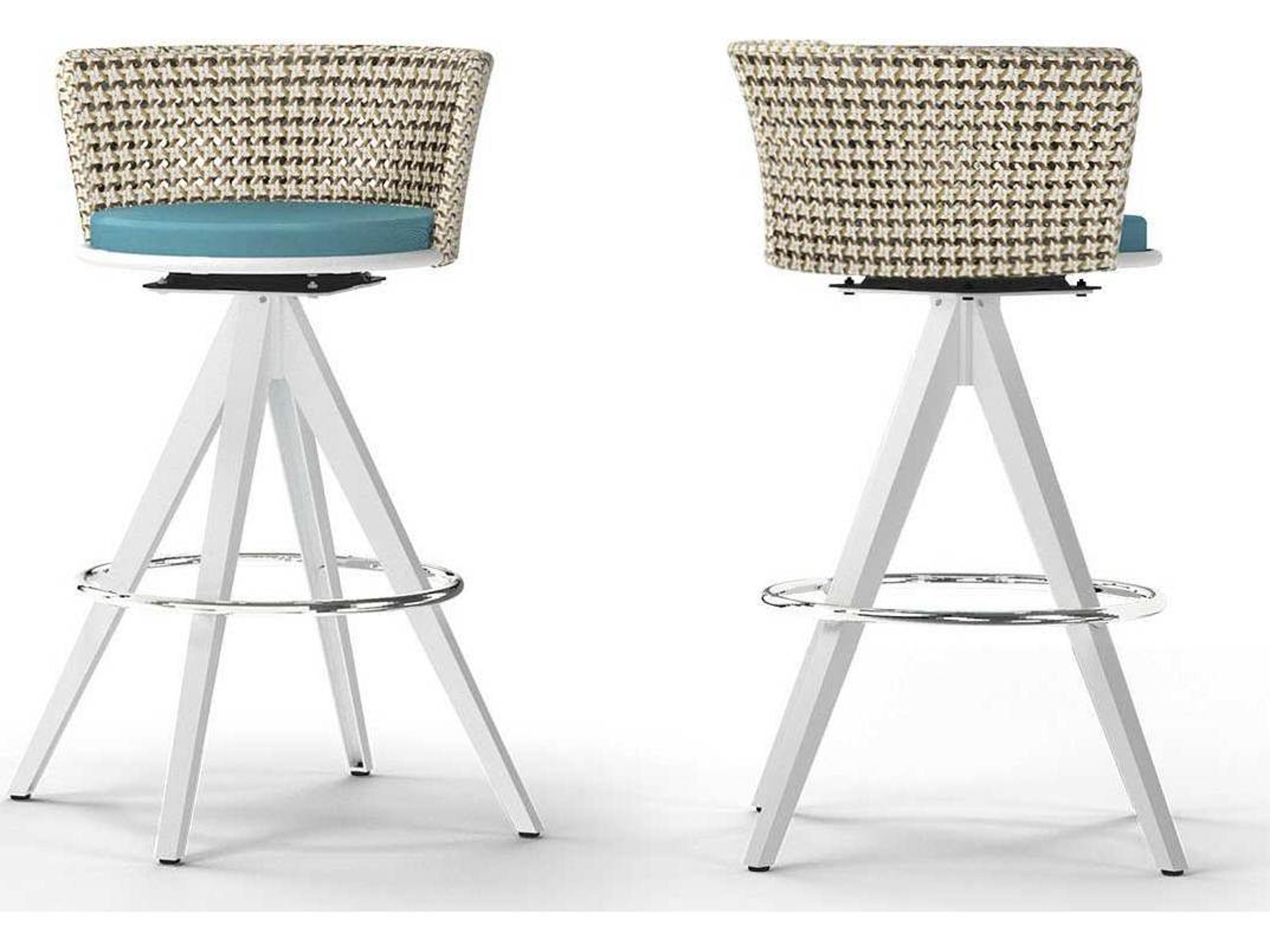 MamaGreen Daisy Mae Aluminum Wicker Swivel Patio Bar Chair