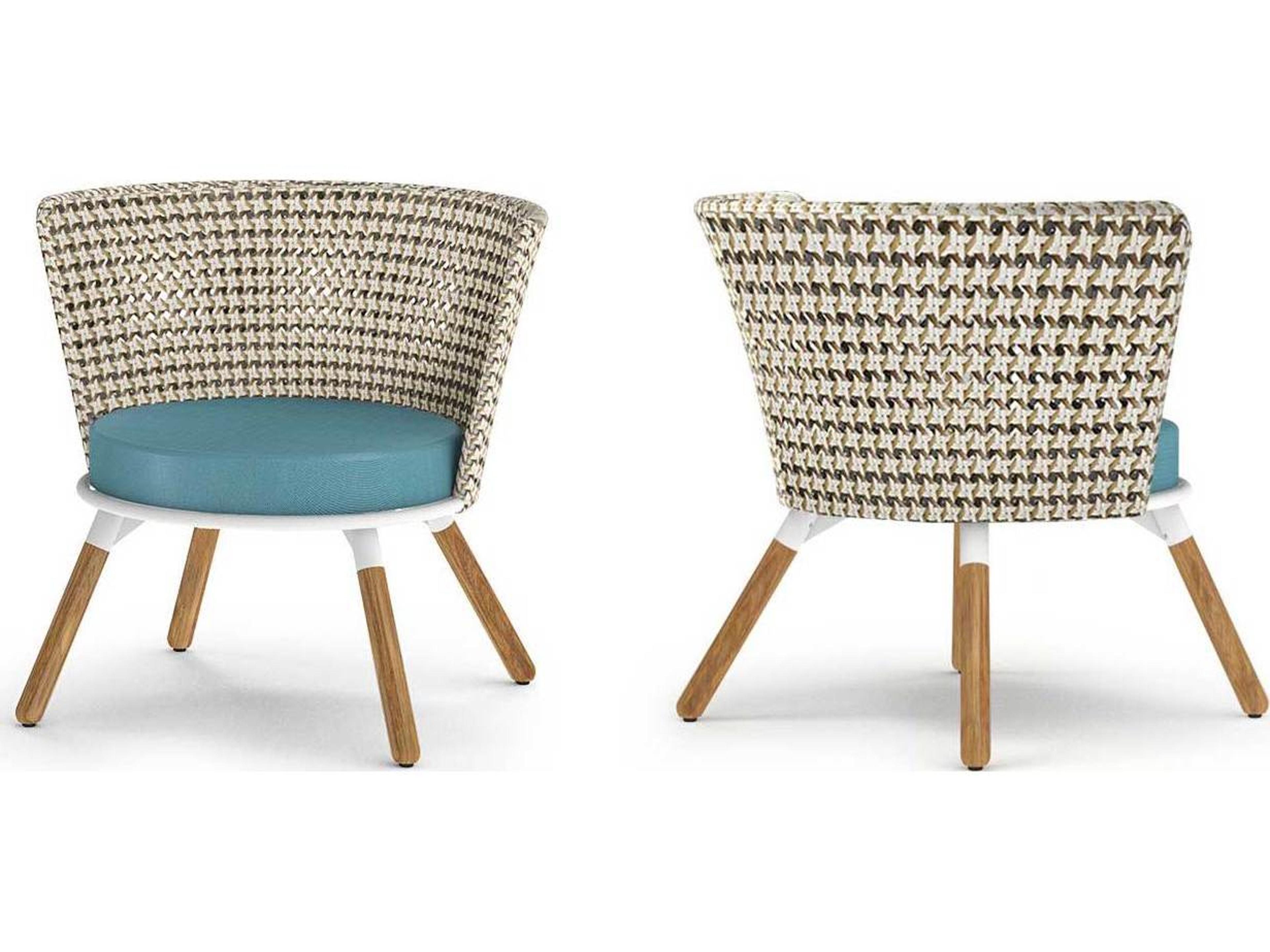 MamaGreen Daisy Mae Teak Wicker Chat Patio Lounge Chair