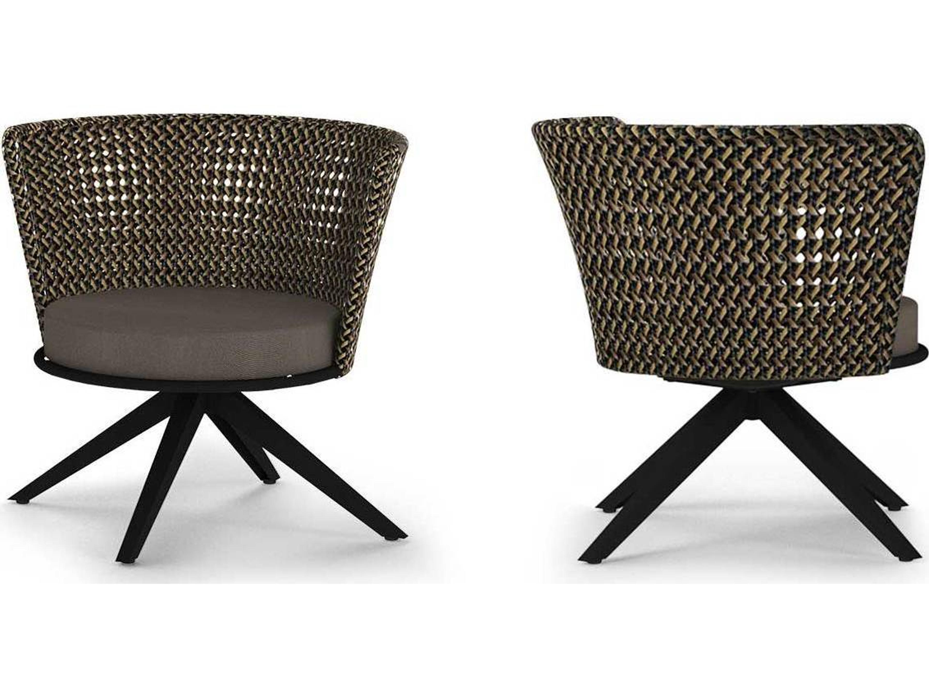 MamaGreen Daisy Mae Quick Ship Aluminum Wicker Swivel Patio Lounge Chair