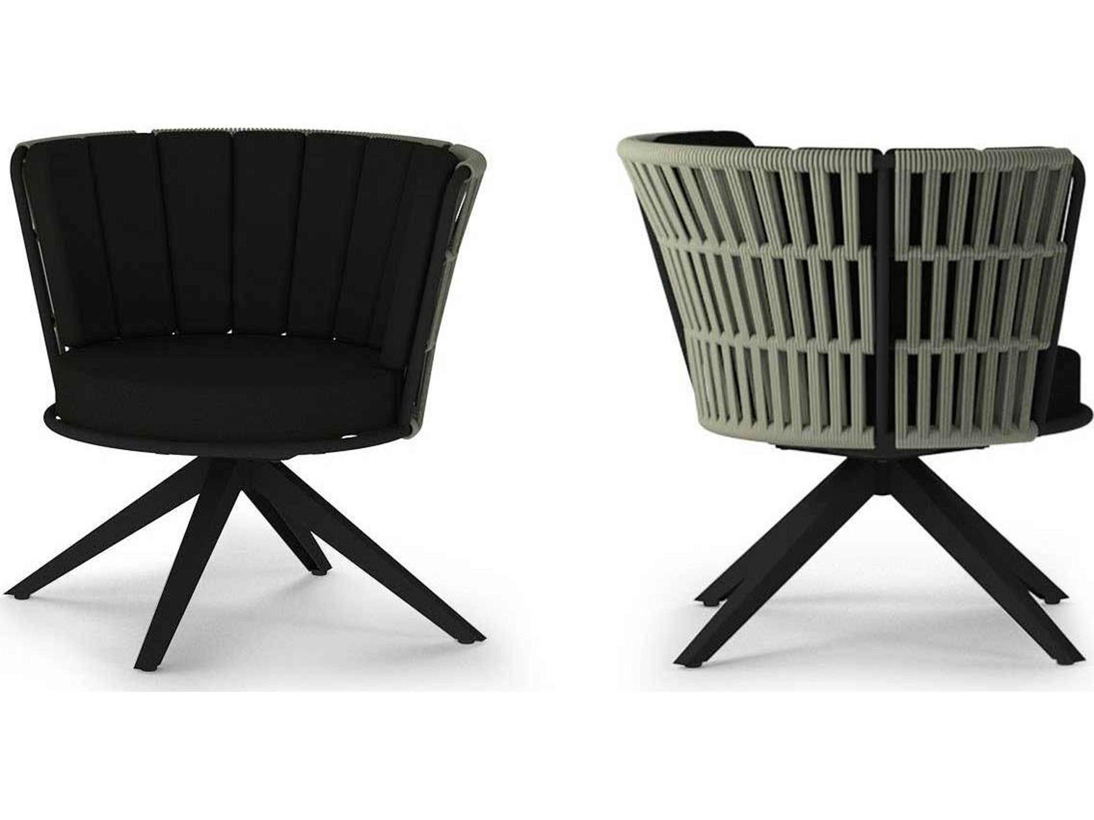 MamaGreen Daisy Rae Aluminum Rope Swivel Outdoor Lounge Chair