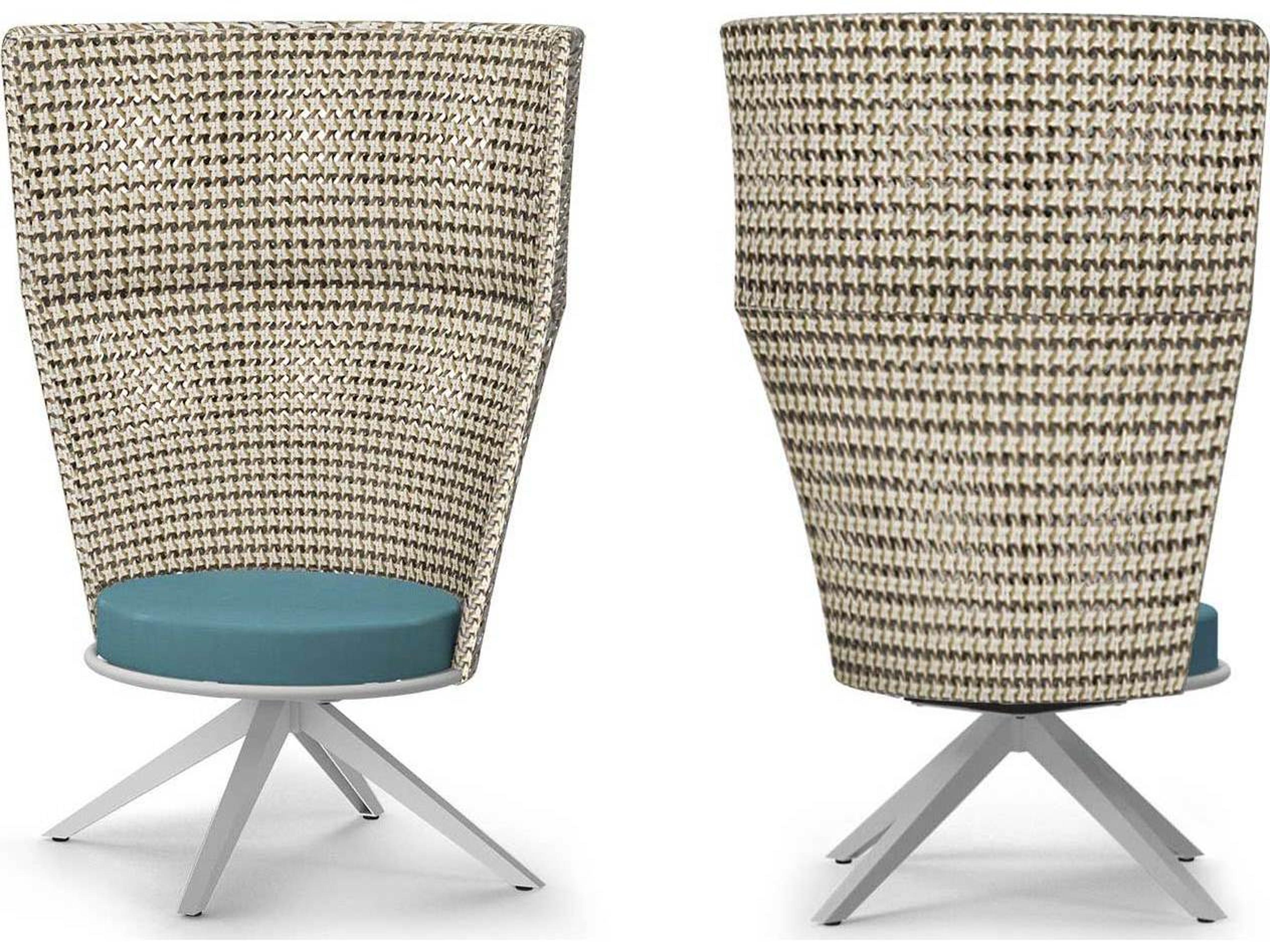 MamaGreen Daisy Mae Aluminum Wicker High Back Swivel Outdoor Lounge Chair