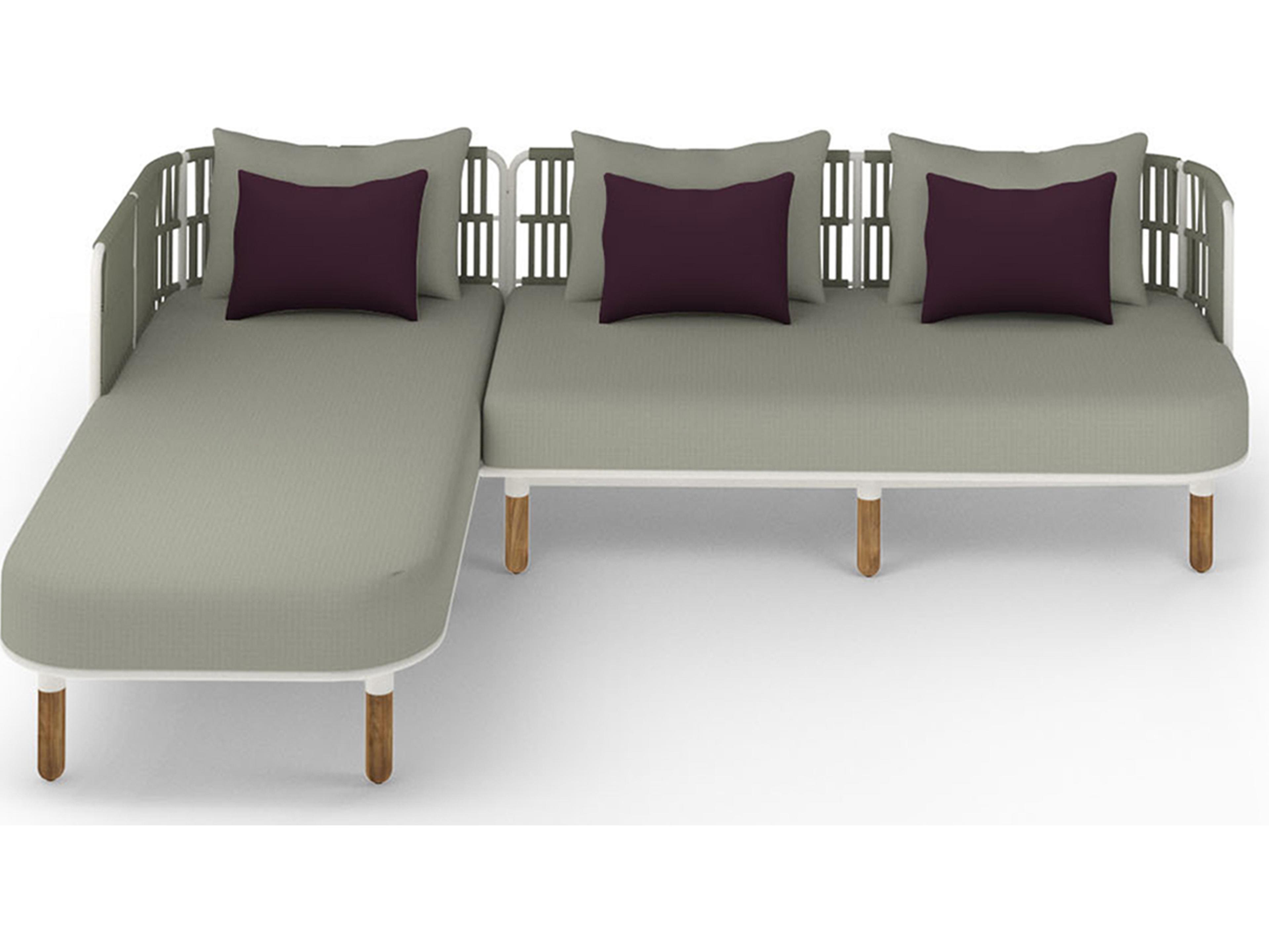 MamaGreen Daisy Rae Deep Seating Teak Rope Sectional Patio Lounge Set