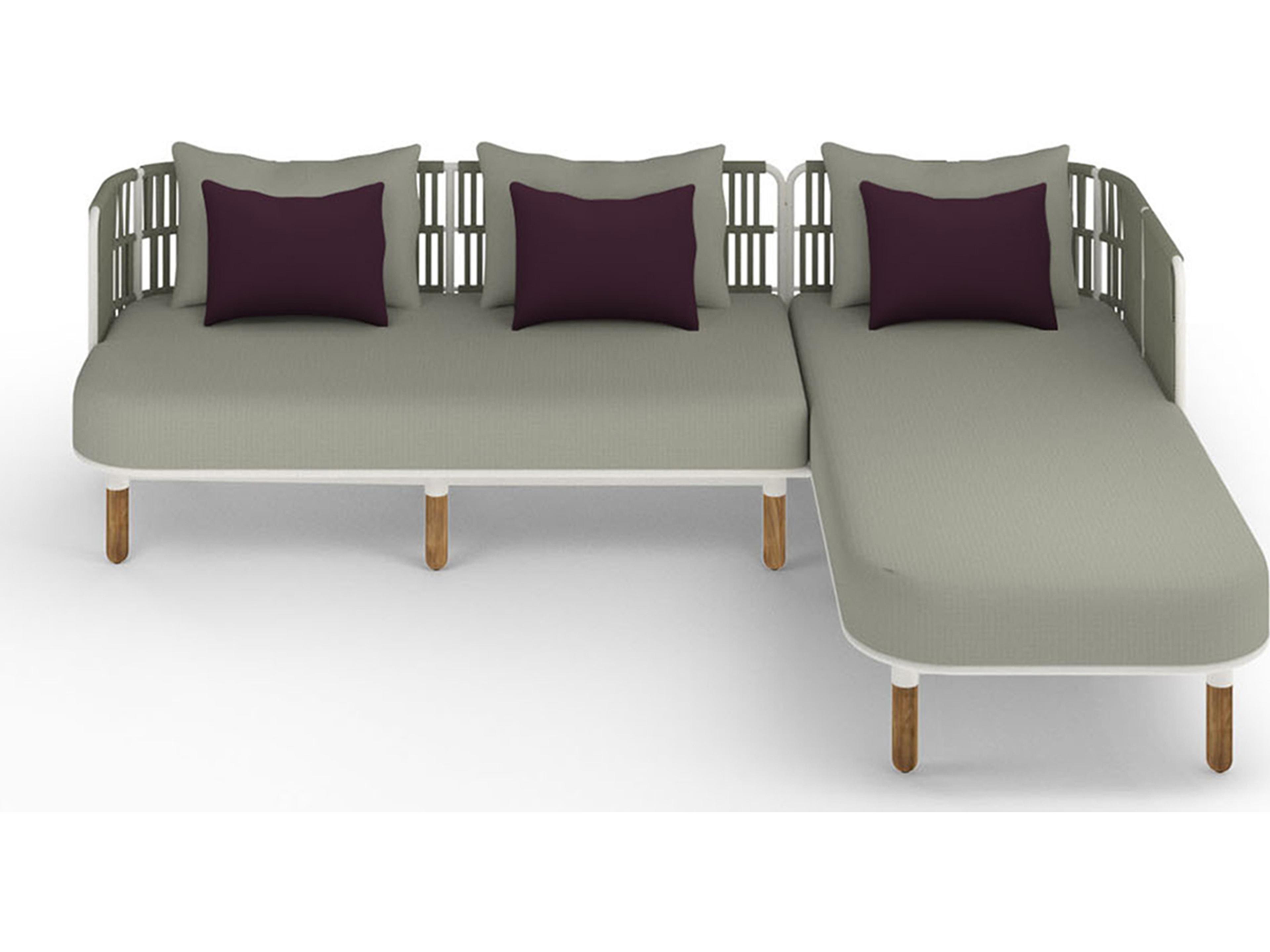 MamaGreen Daisy Rae Deep Seating Teak Rope Sectional Outdoor Lounge Set