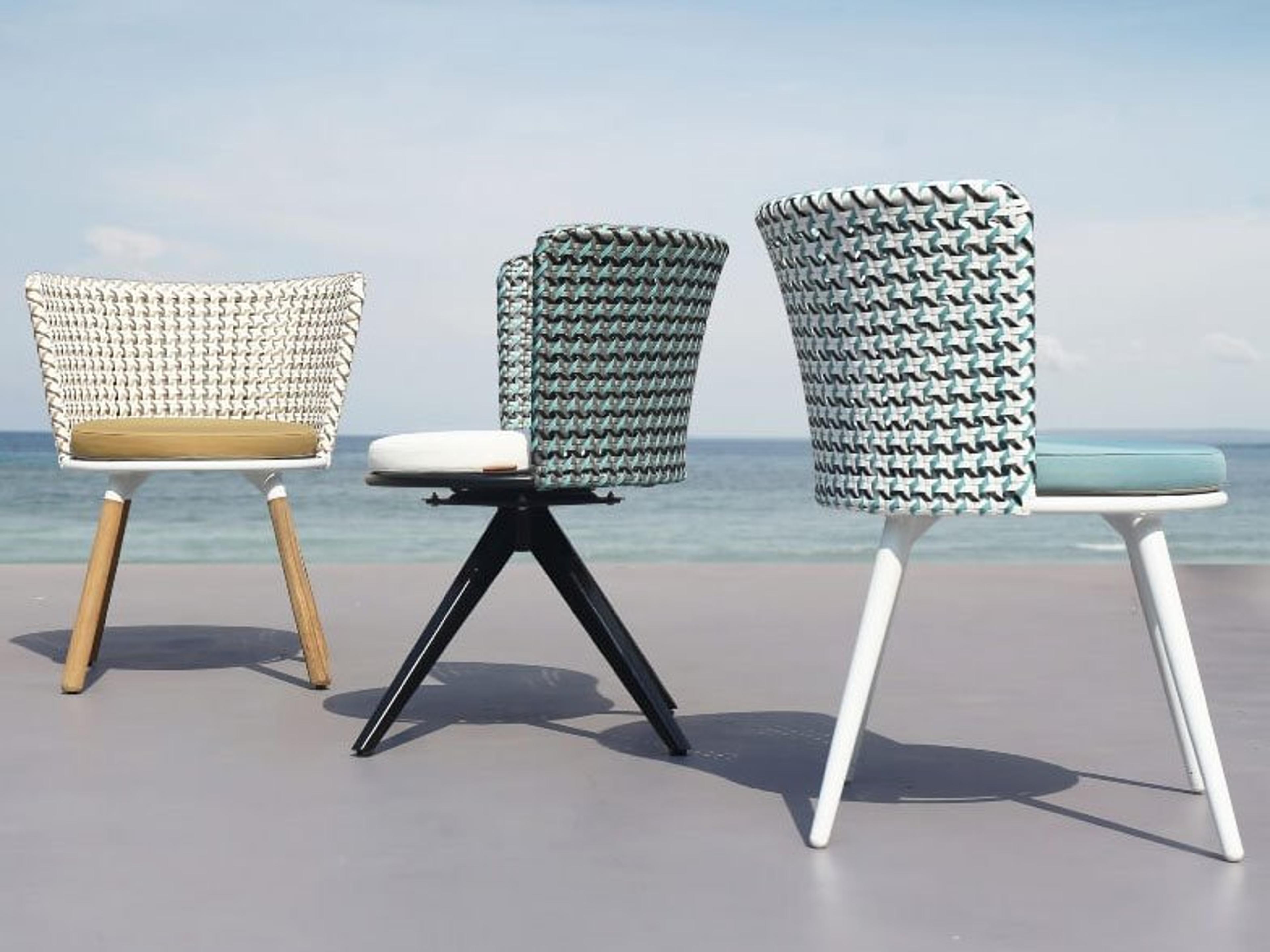 MamaGreen Daisy Mae Teak Wicker Patio Dining Chair Set