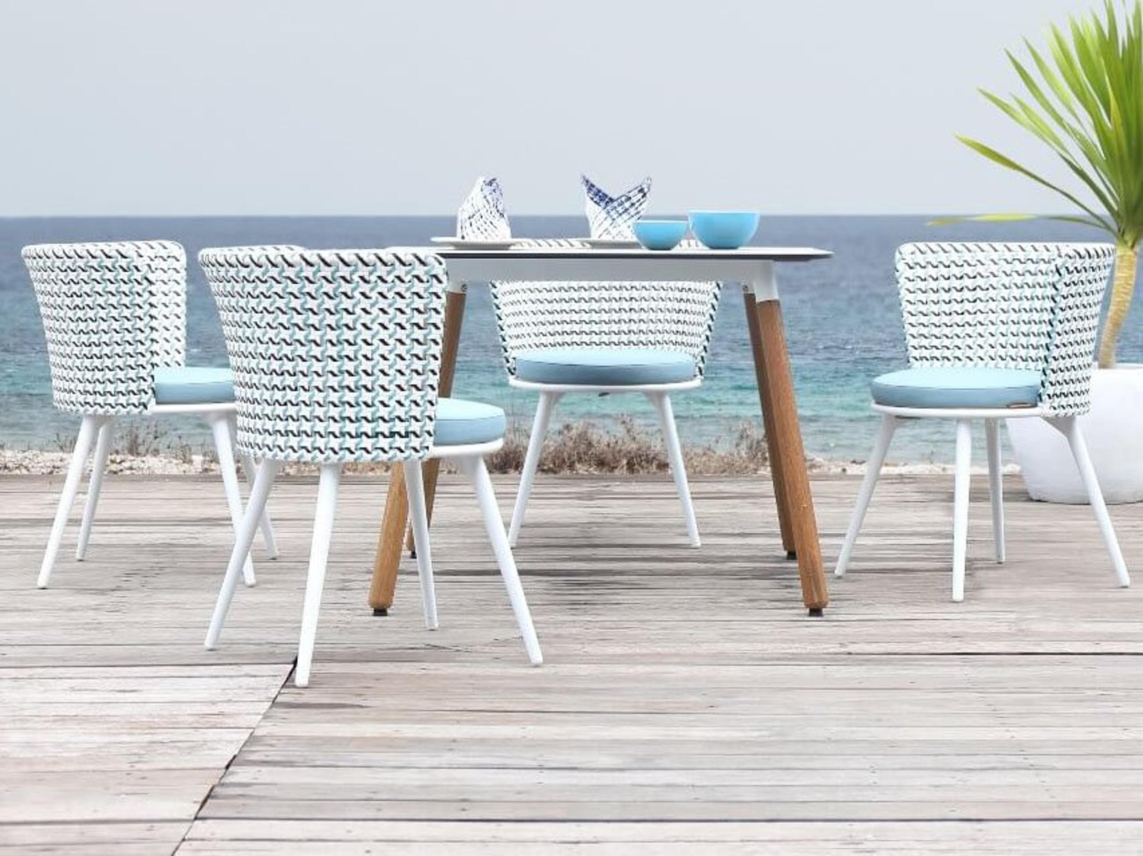 MamaGreen Daisy Mae Teak Wicker Patio Dining Set