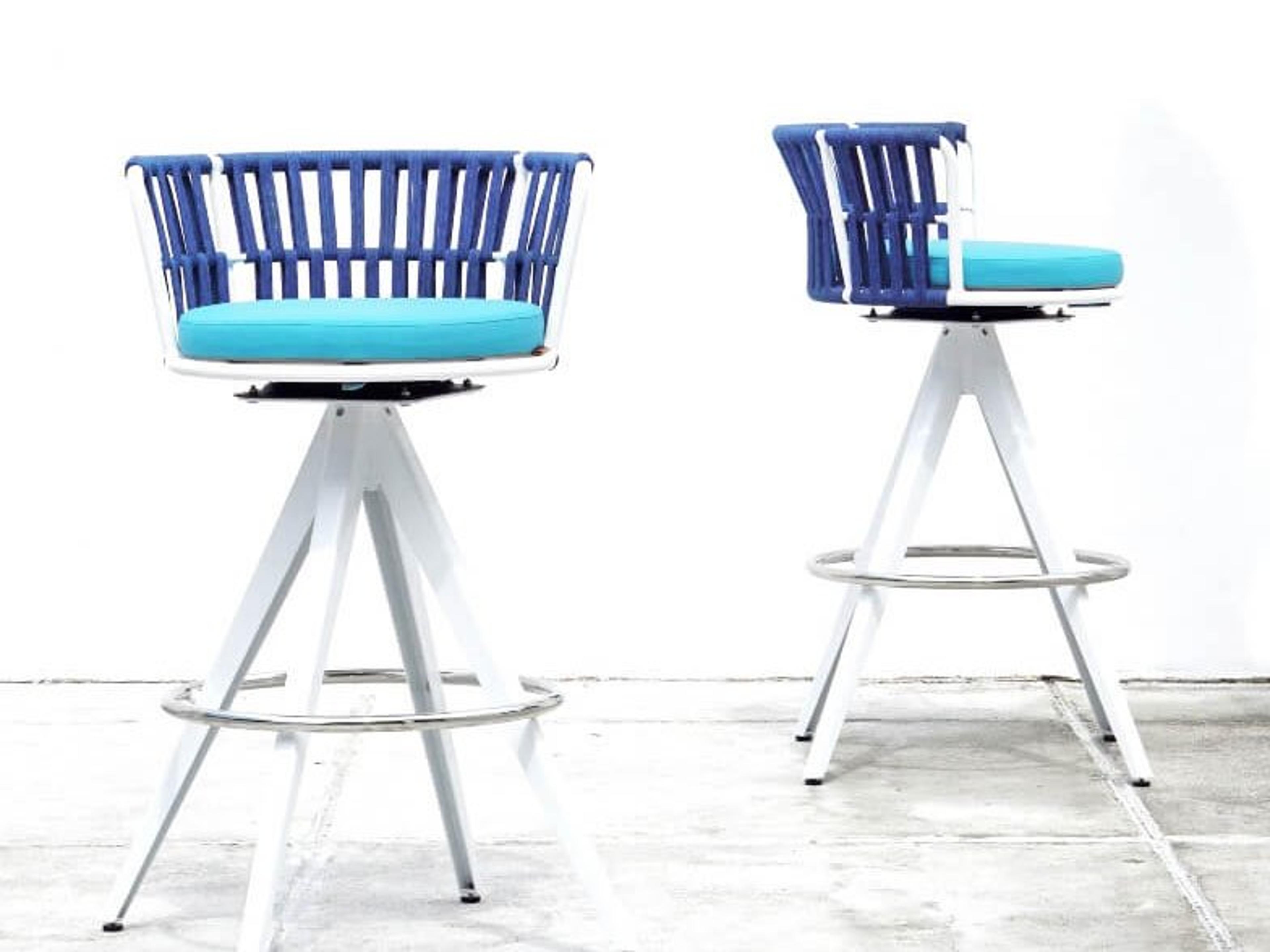 MamaGreen Daisy Rae Aluminum Wicker Outdoor Patio Bar Chair Set