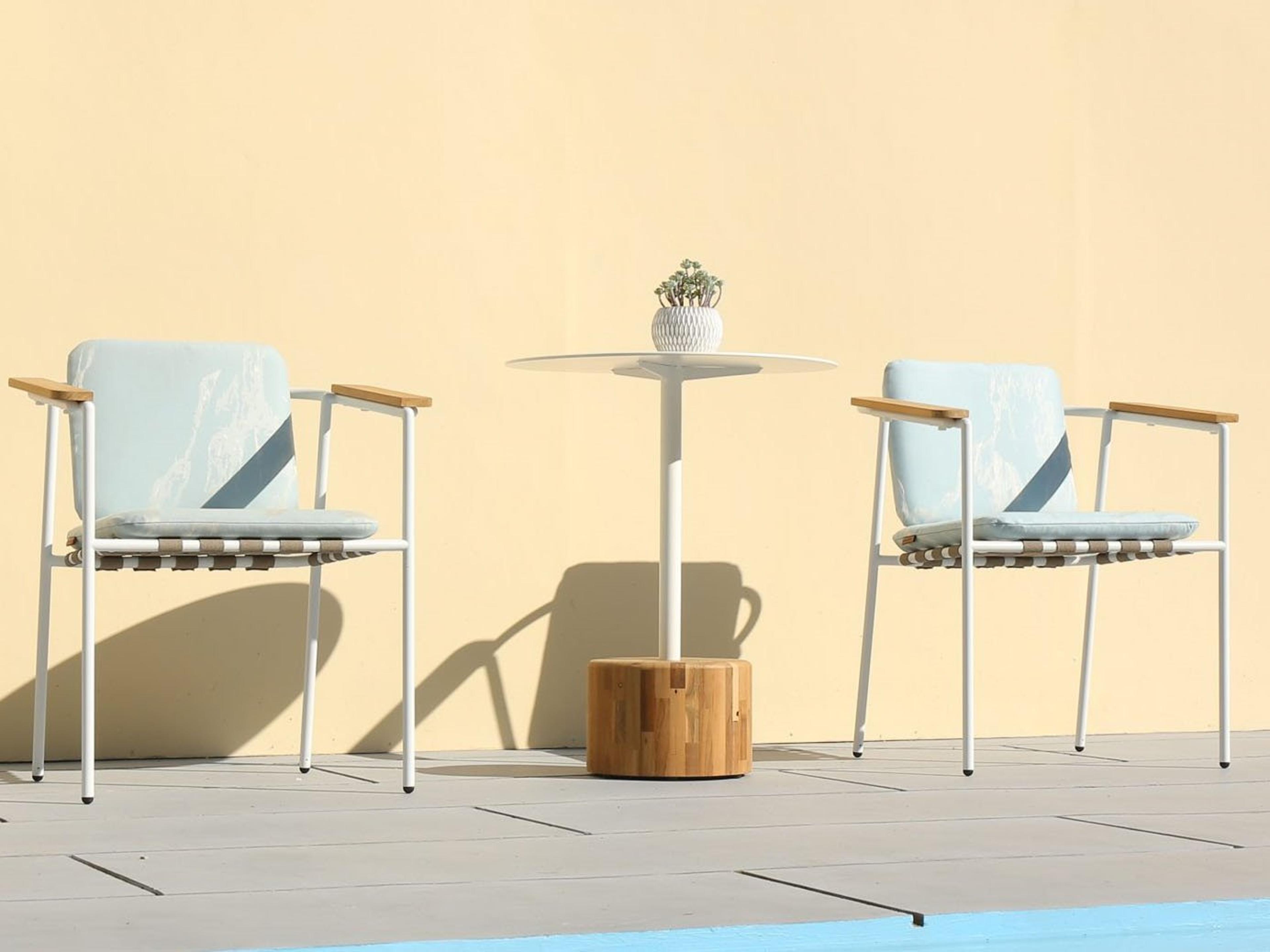 MamaGreen Glyph Aluminum Teak Bistro Set